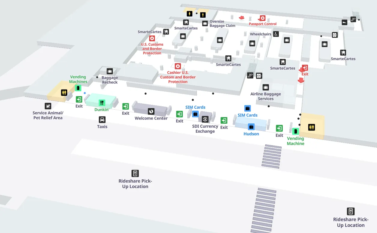 JFK Airport Terminal 7 - Arrivals Map 2024