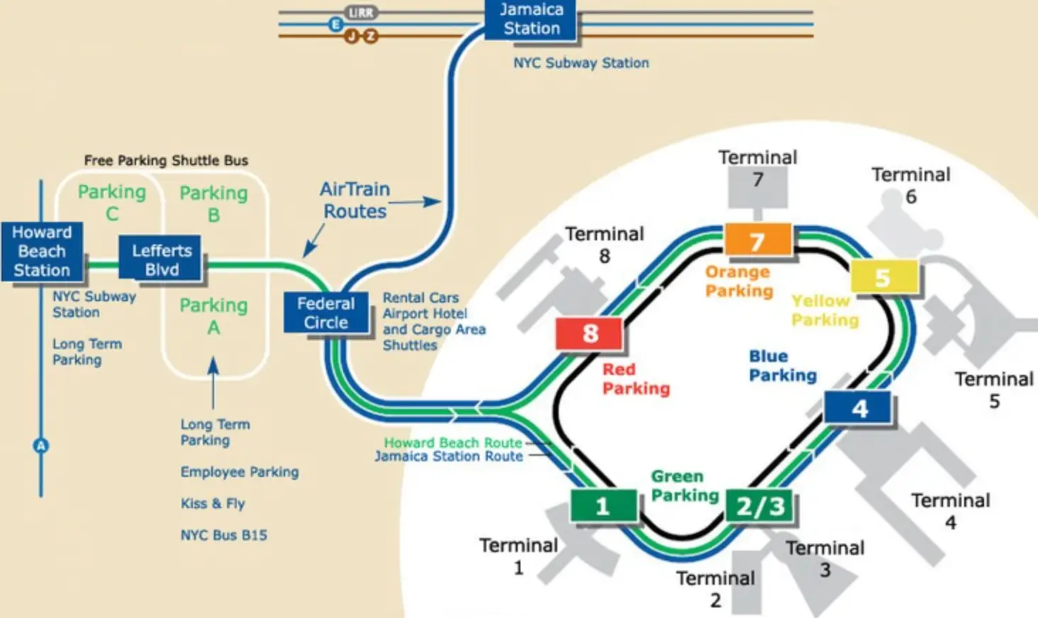 JFK Airport Terminal Parking Map 2024