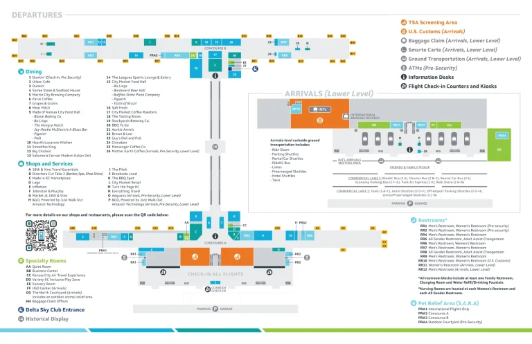 Kansas City International Airport Terminal Map 2025