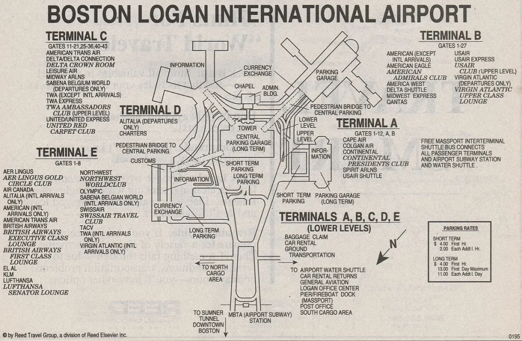 Logan International Airport Map 1995