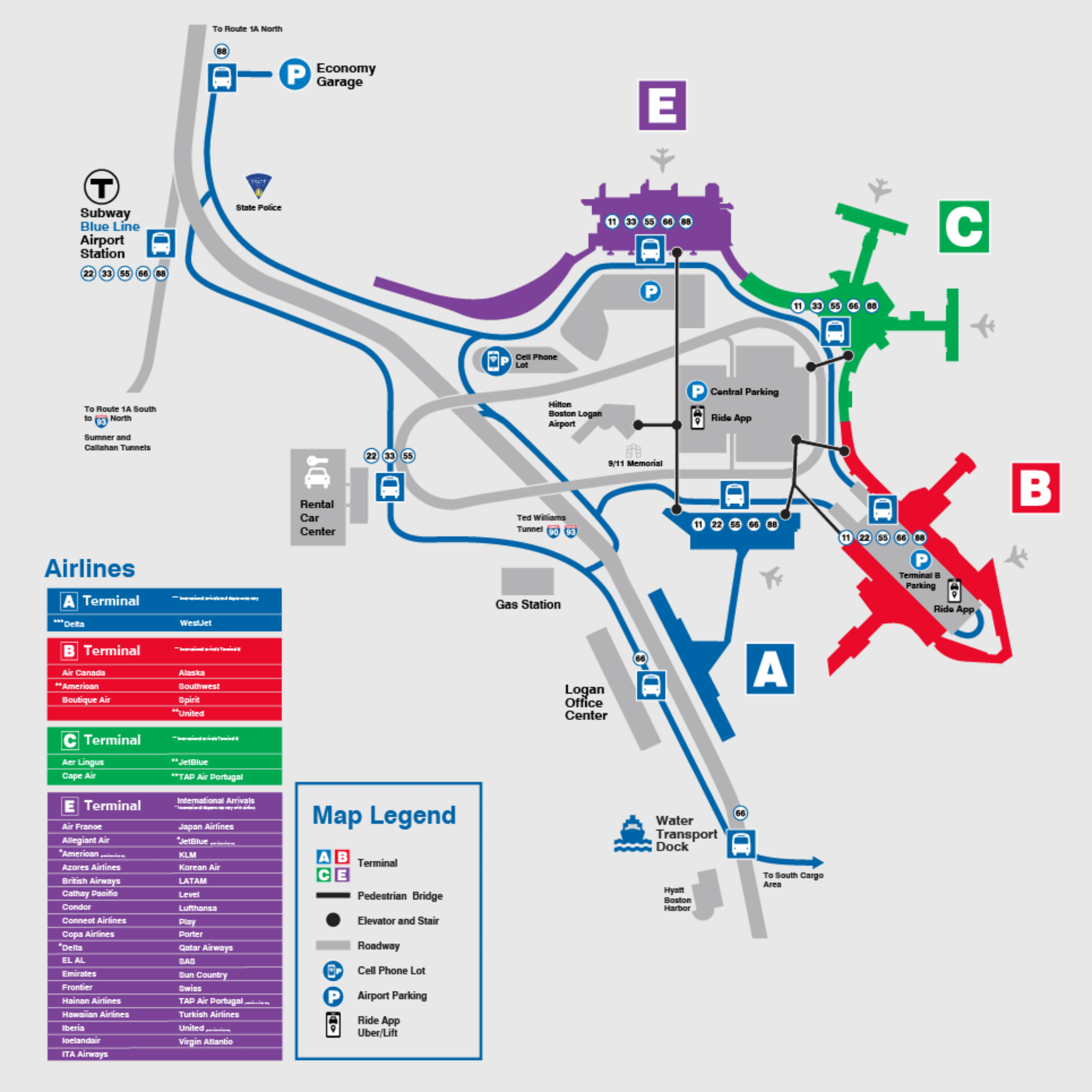 Logan International Airport Map 2025