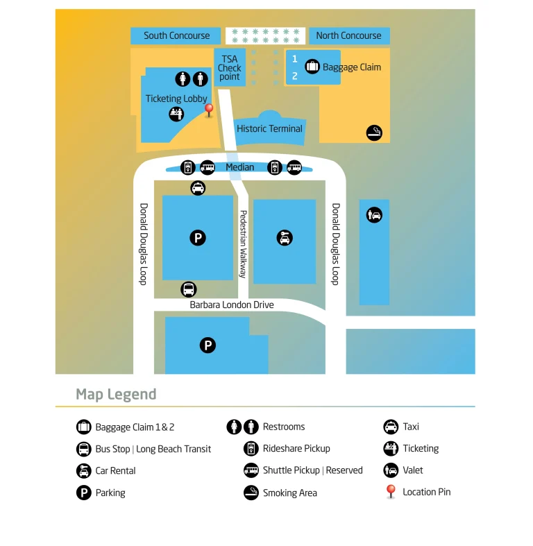 Long Beach Airport Map 2026