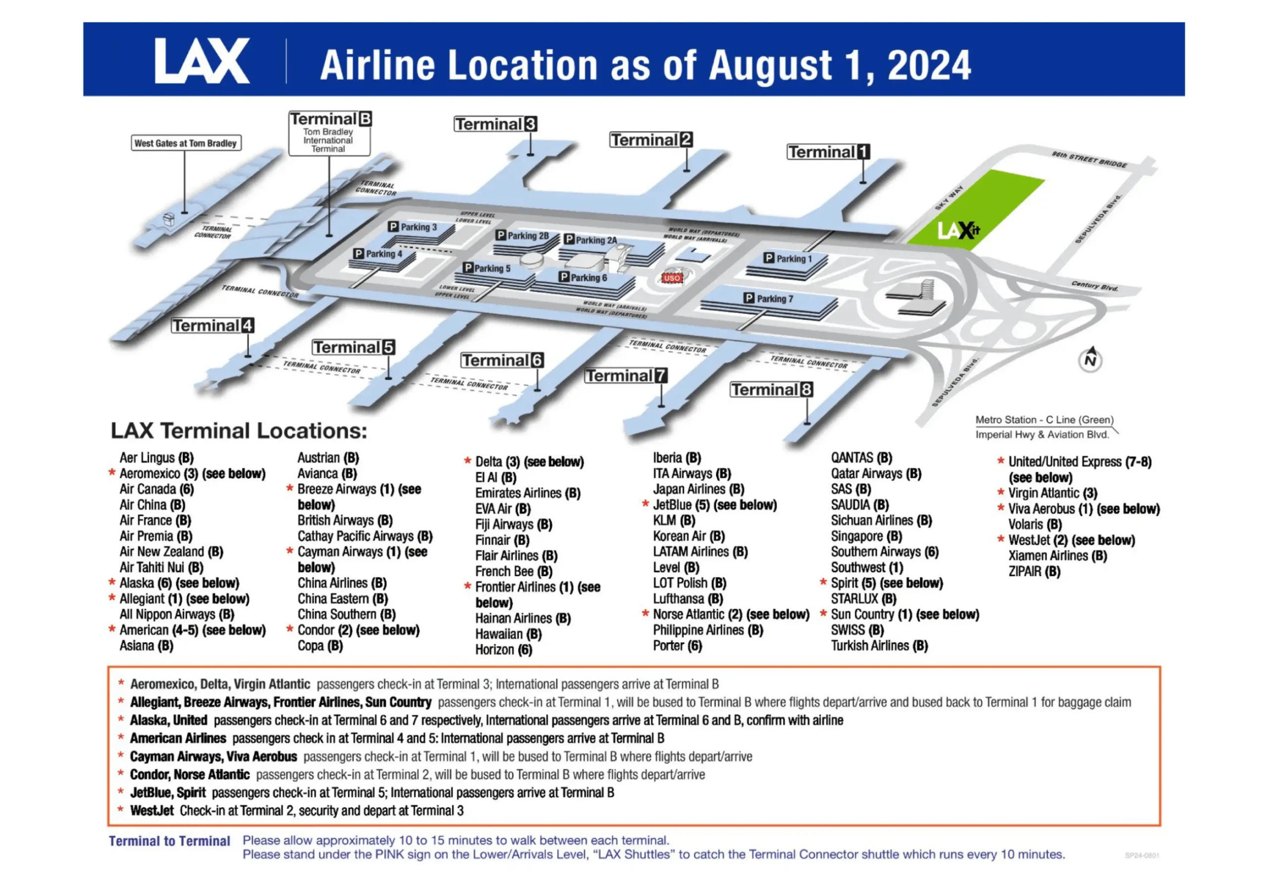 Los Angeles International Airport Map 2024