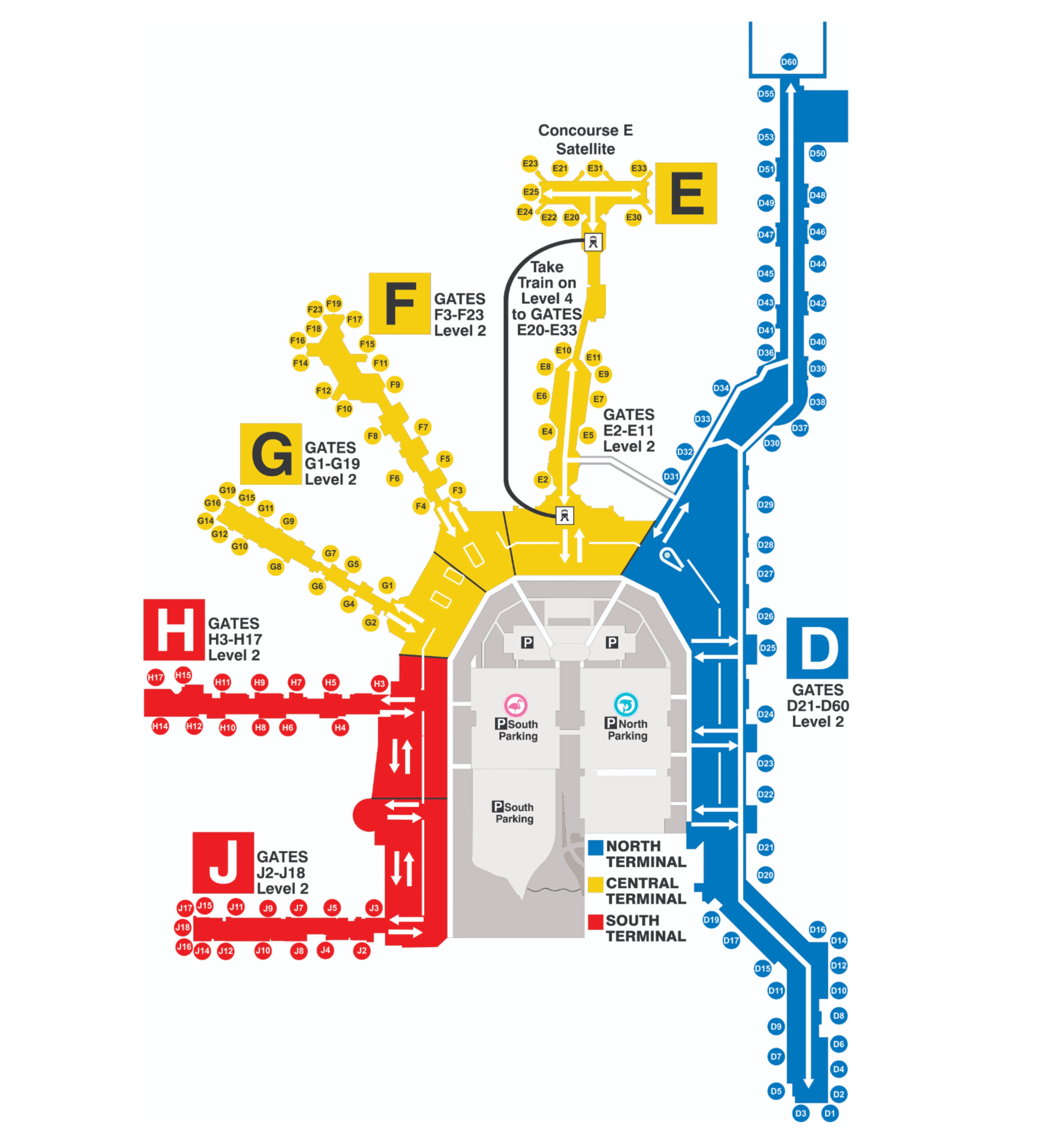 Miami International Airport Terminal Gates Map 2025
