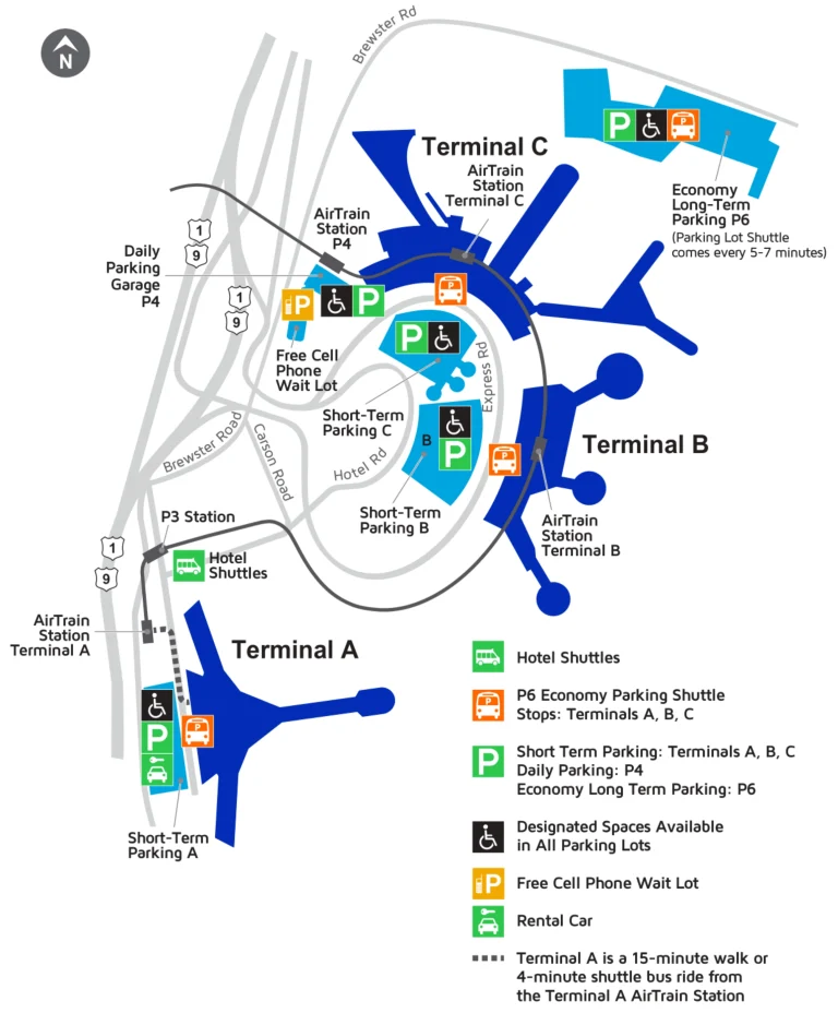 Newark Liberty International Airport Map 2025