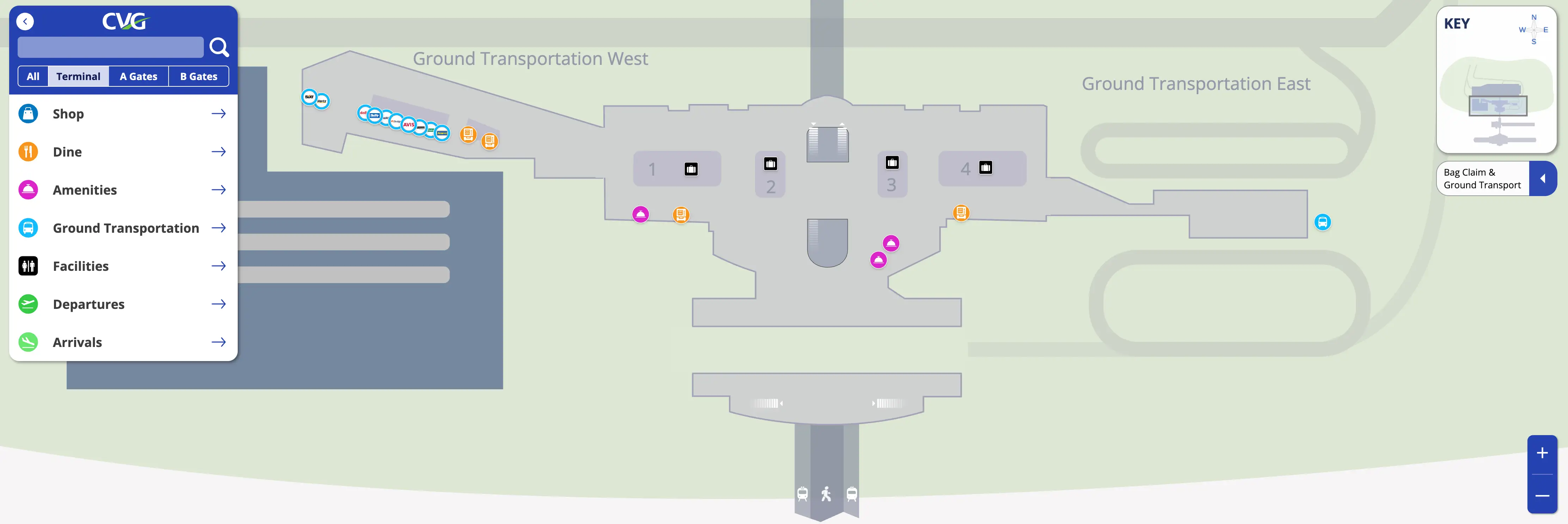 Northern Kentucky International Airport Baggage Claim Map 2025