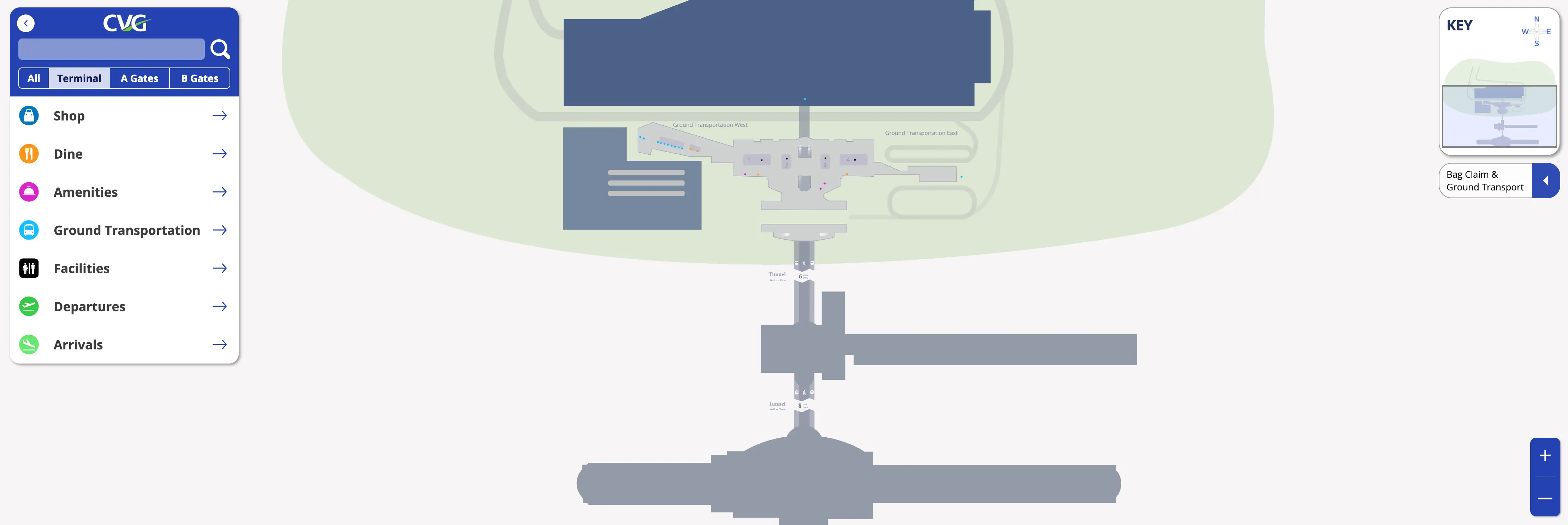 Northern Kentucky International Airport Terminal Map 2025