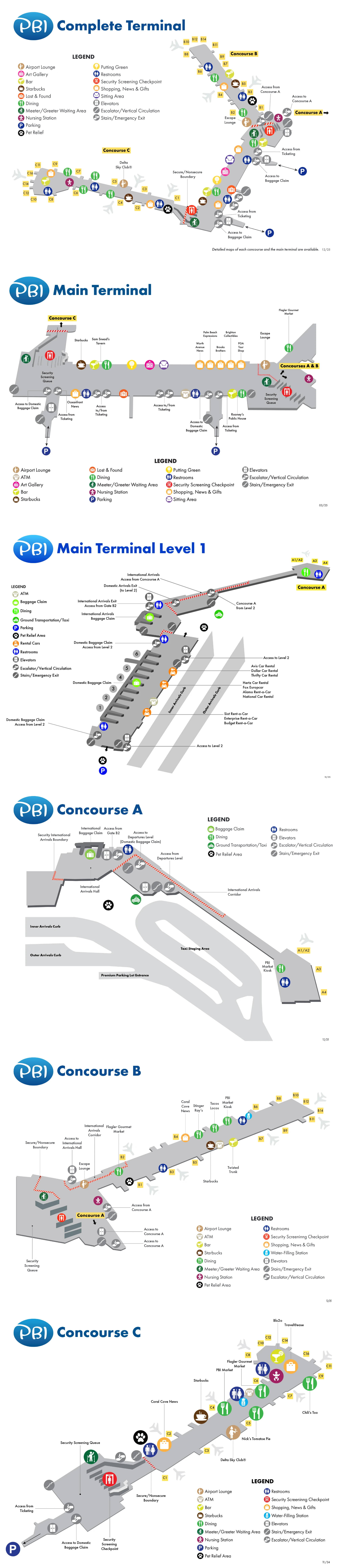 Palm Beach International Airport Map 2025-2026