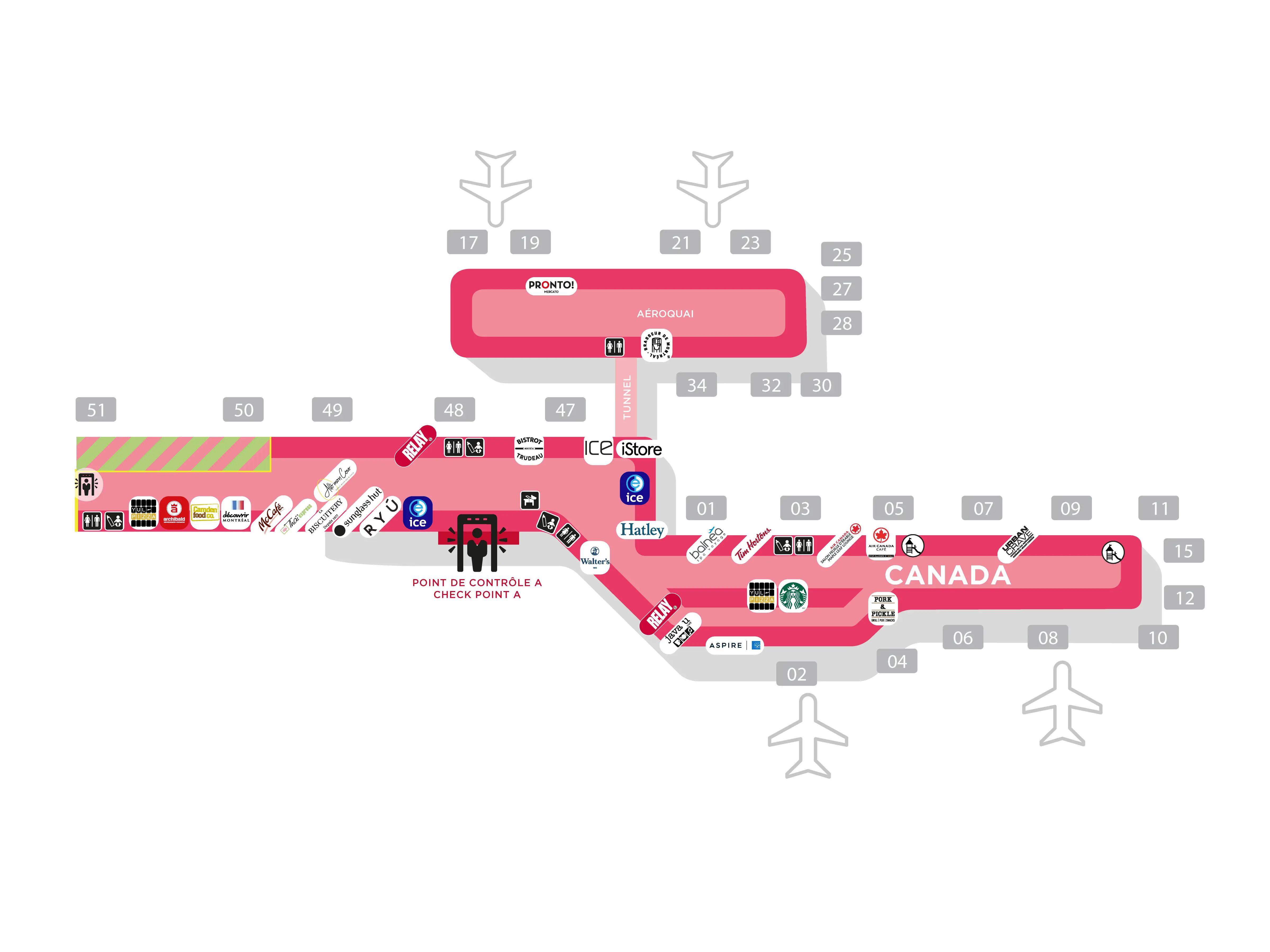 Pierre Elliott Trudeau International Airport Domestic Flights Map 2025