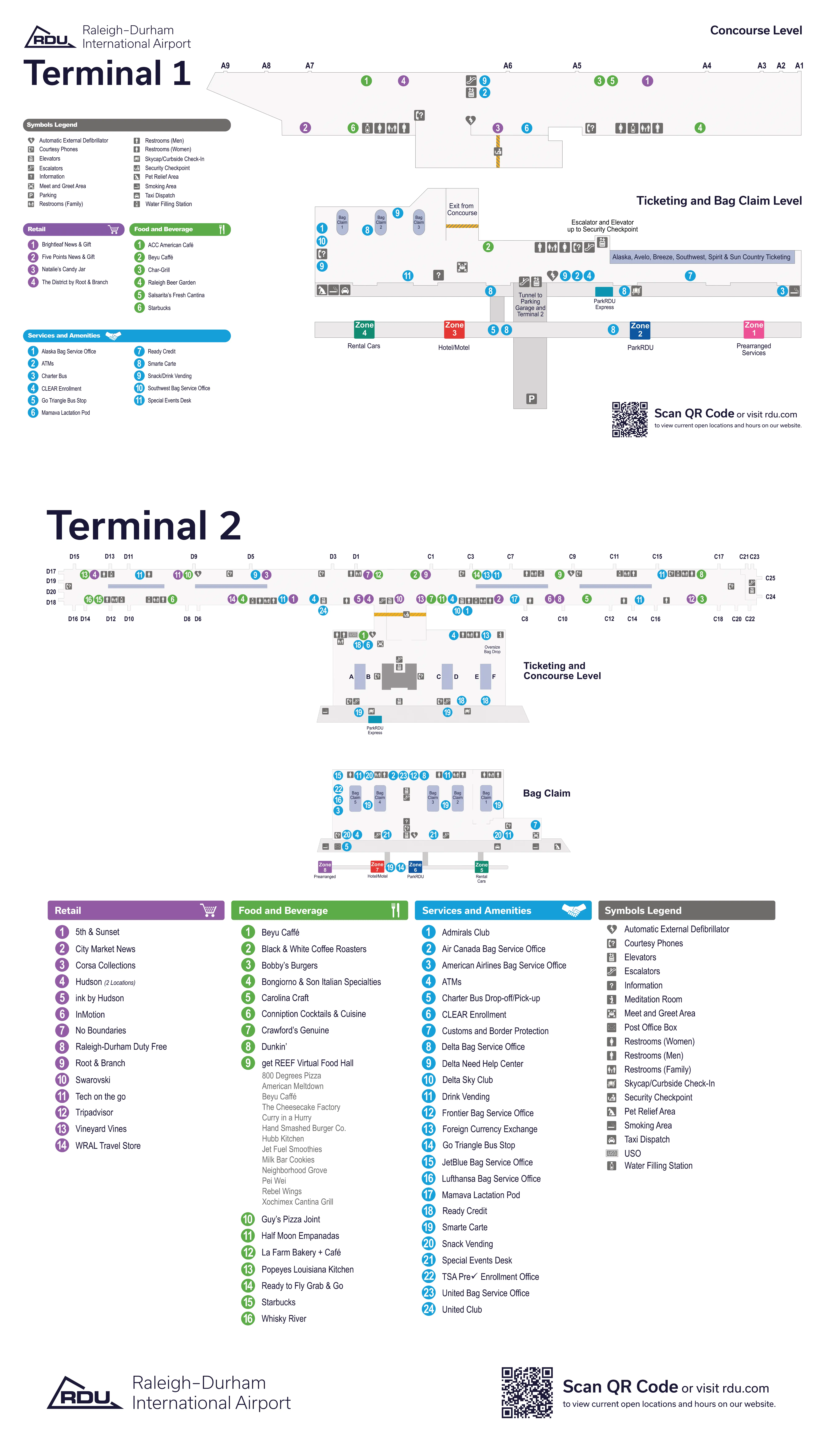 Raleigh Durham International Airport Map 2025