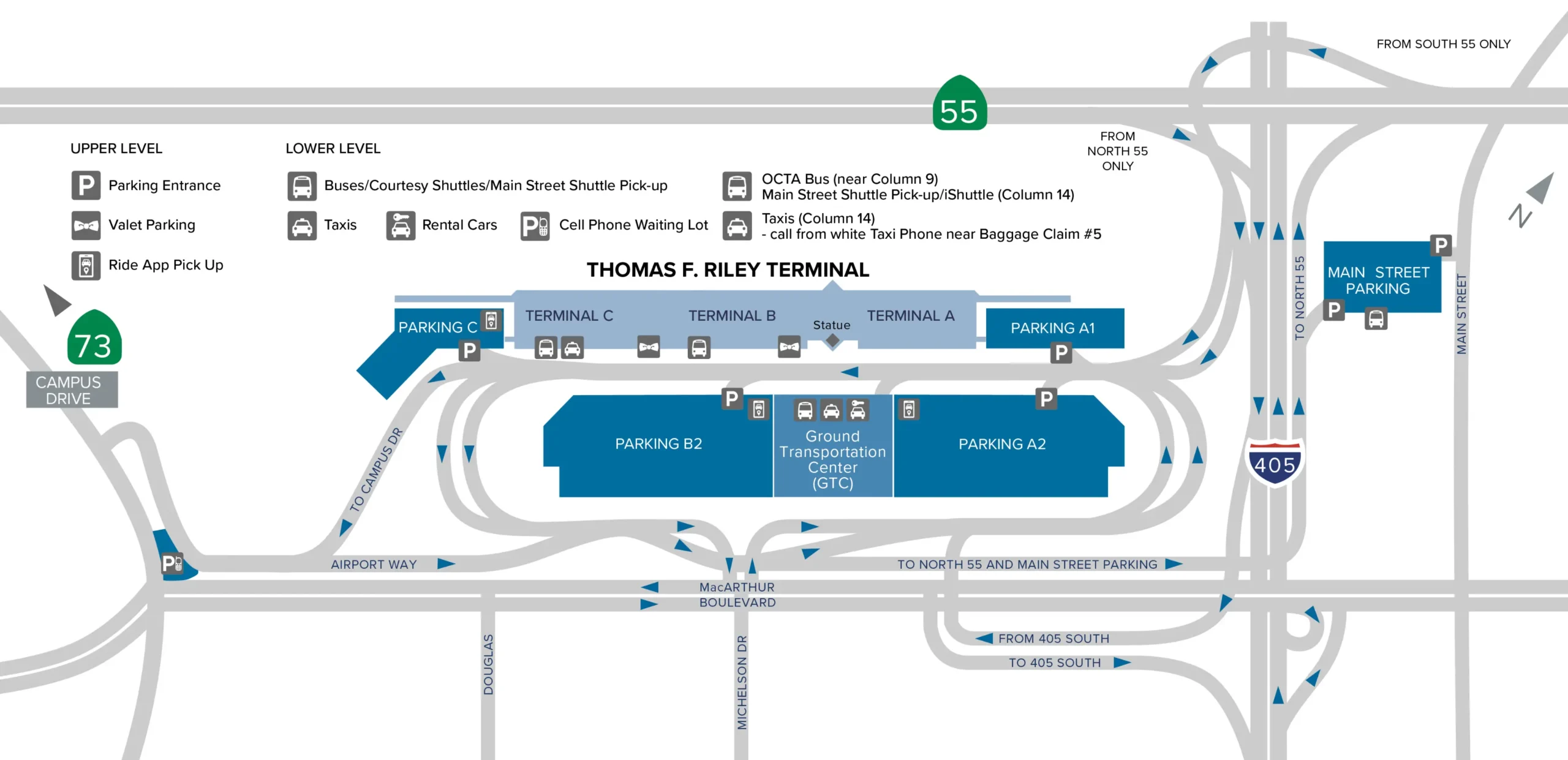 John Wayne Airport Terminal Map 2024