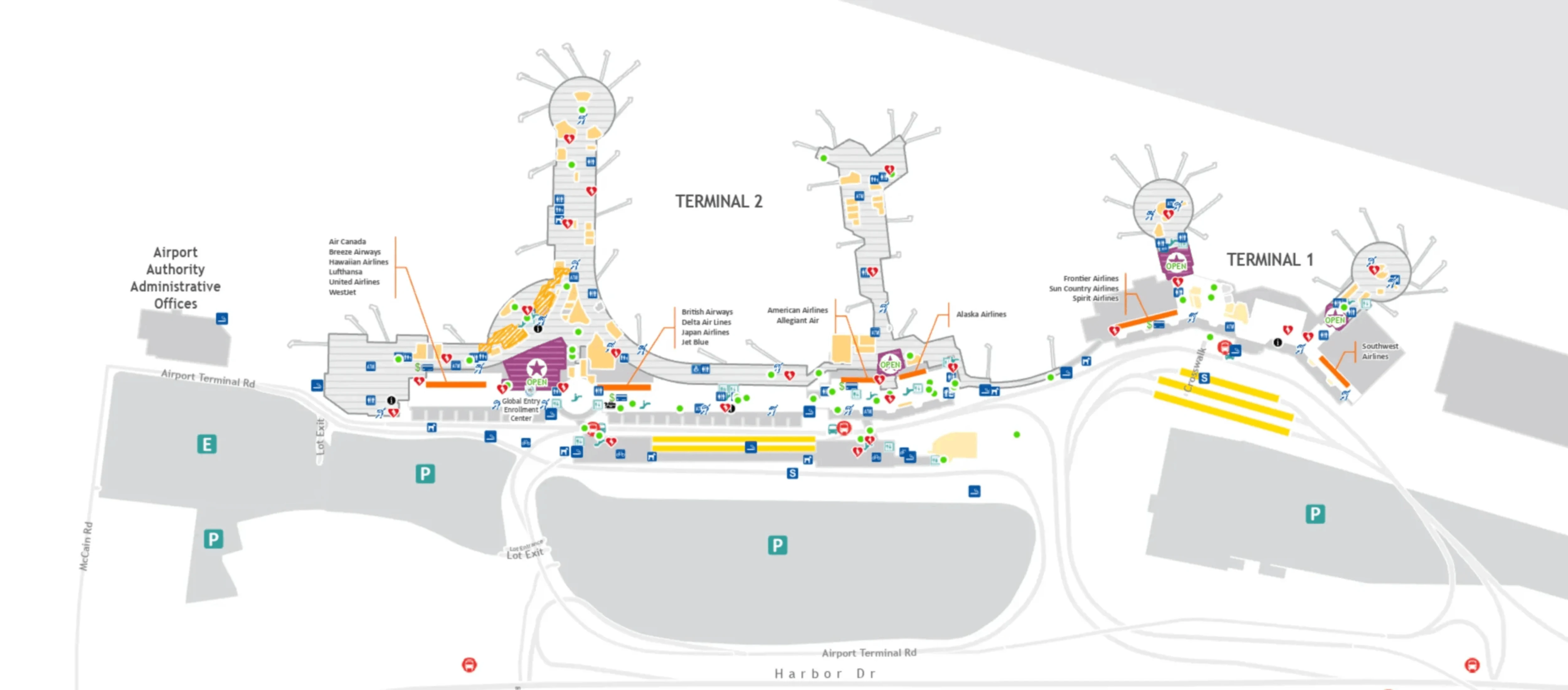 San Diego International Airport Map 2024