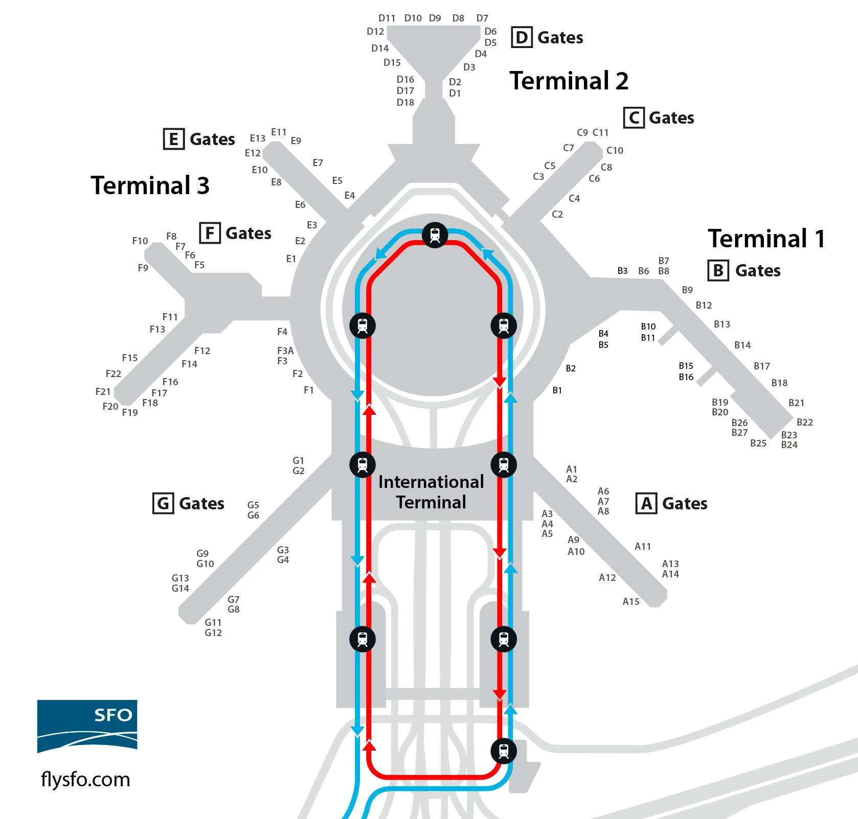San Francisco International Airport Map 2024
