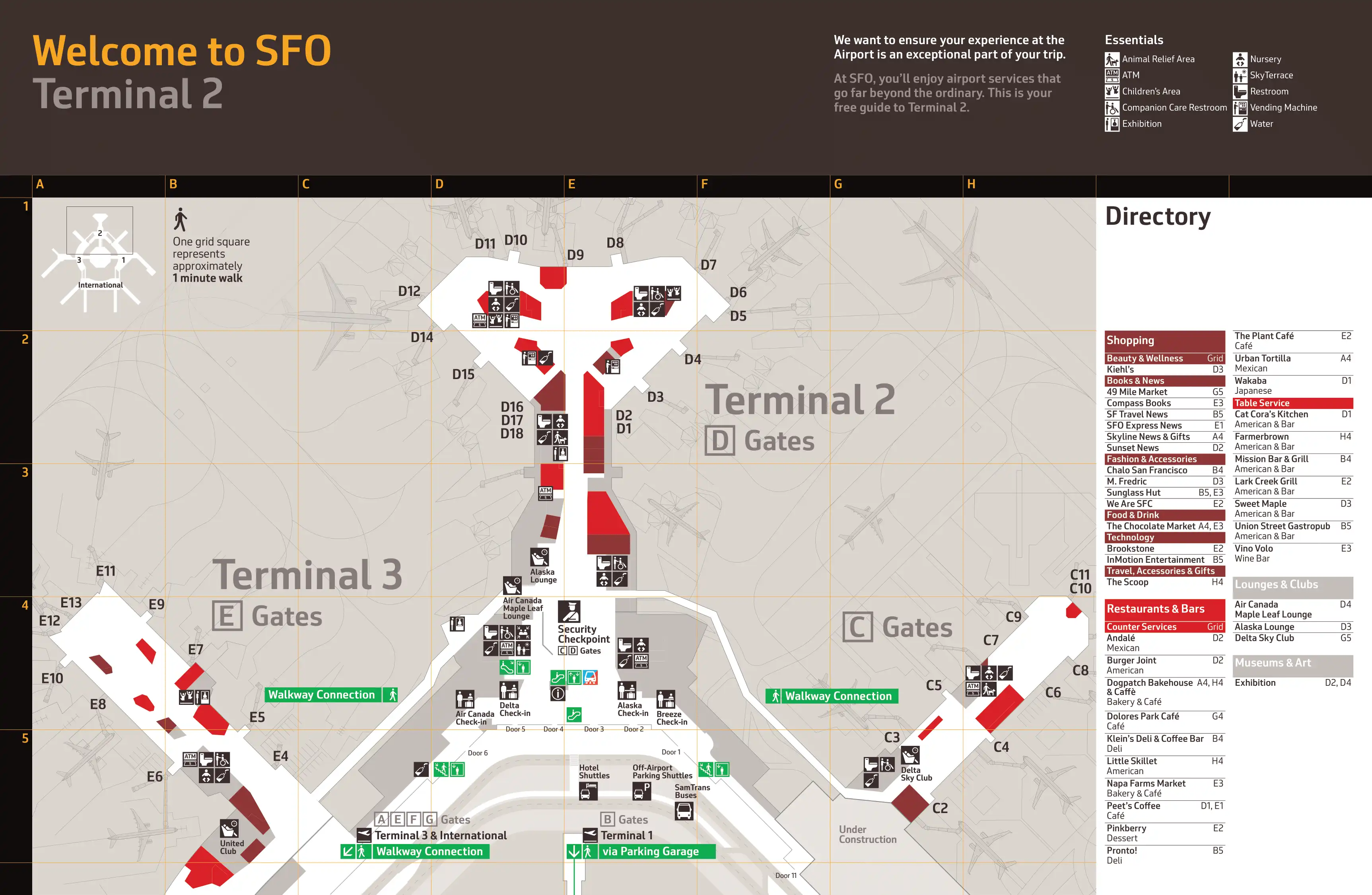 San Francisco International Airport Terminal Map 2023