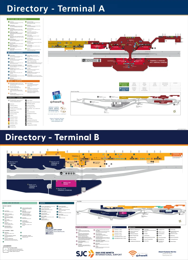 San Jose International Airport Map 2025