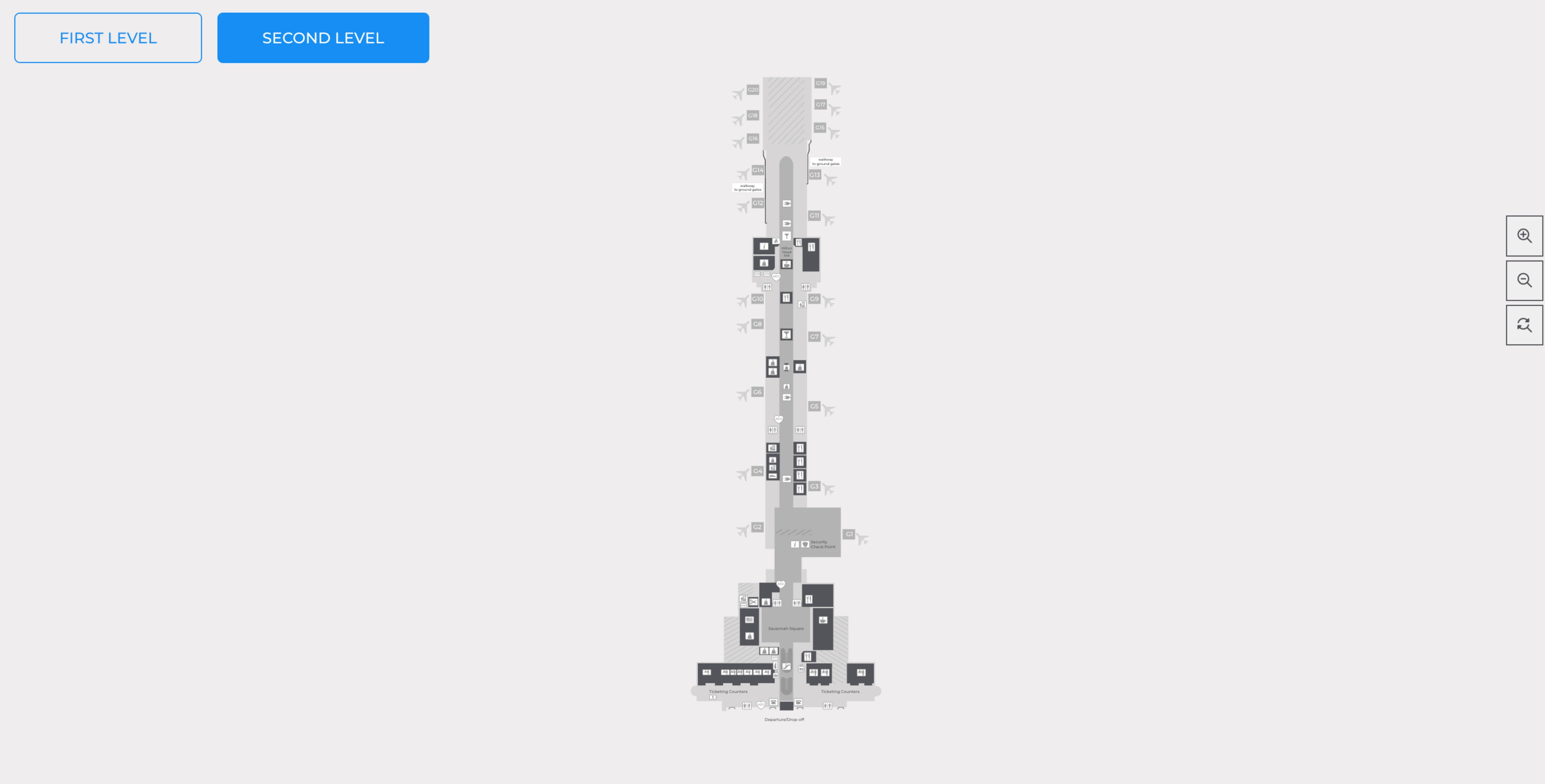 Savannah Hilton Head International Airport Level 2 Map 2026