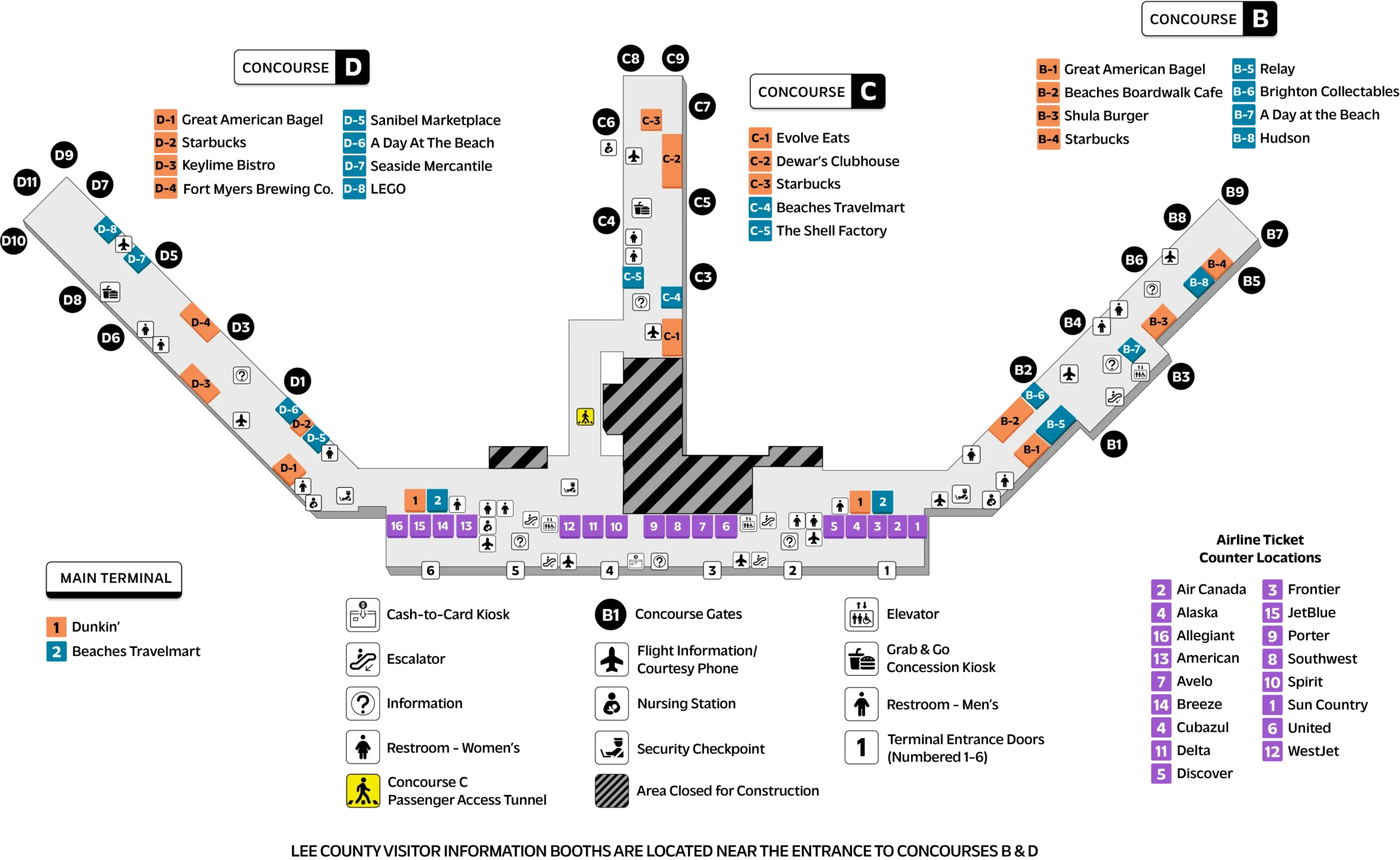 Southwest Florida International Airport Overview Map 2026