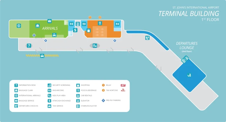 St. John's International Airport Terminal First Floor Map 2025