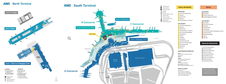 Ted Stevens Anchorage International Airport Map 2026