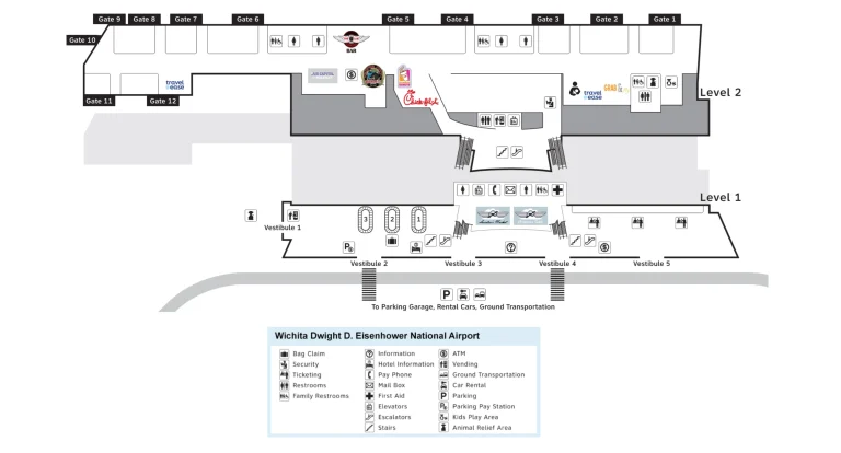 Wichita Eisenhower National Airport Map 2026