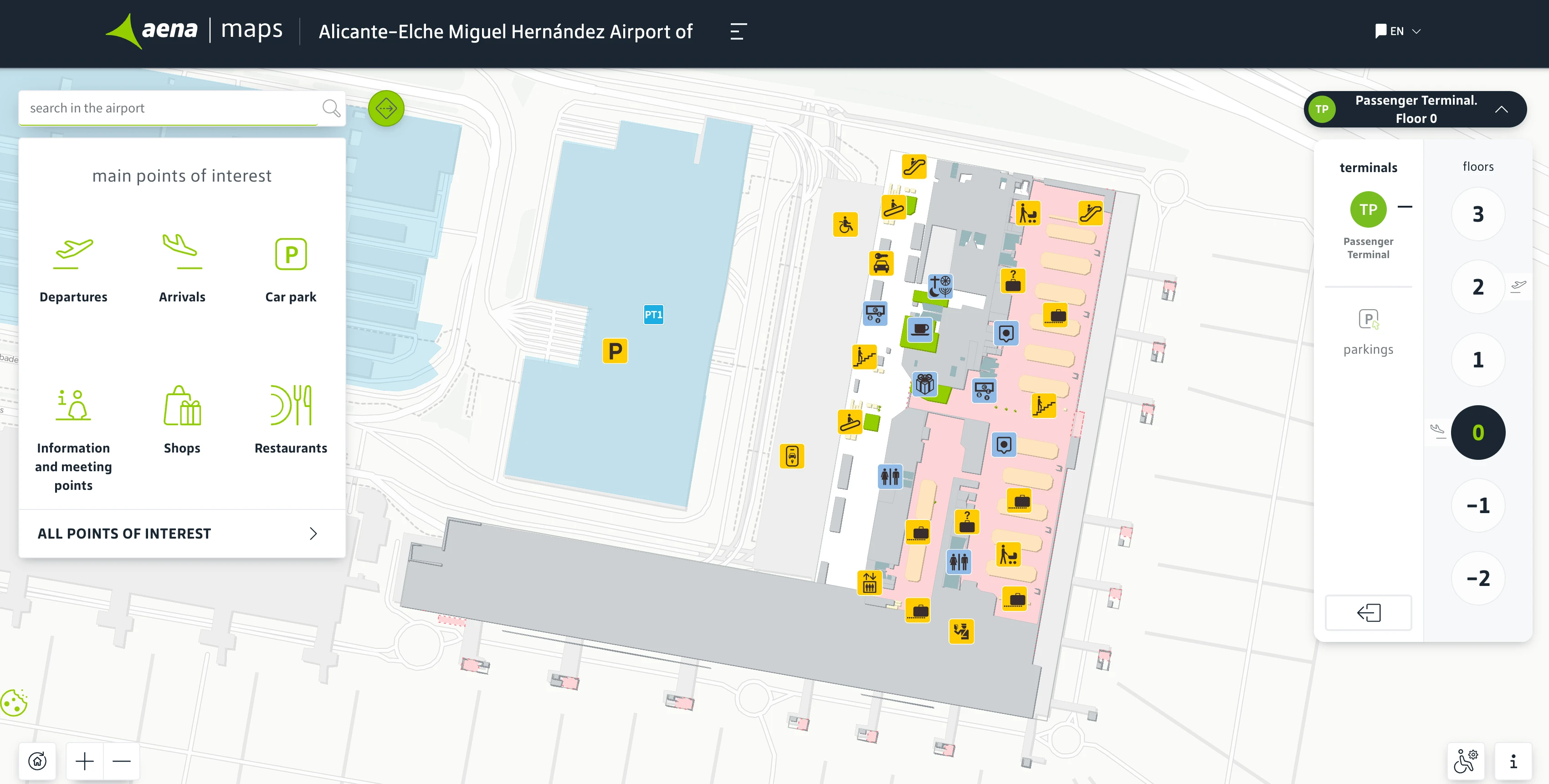 Alicante Elche Airport Ground Level Map 2026