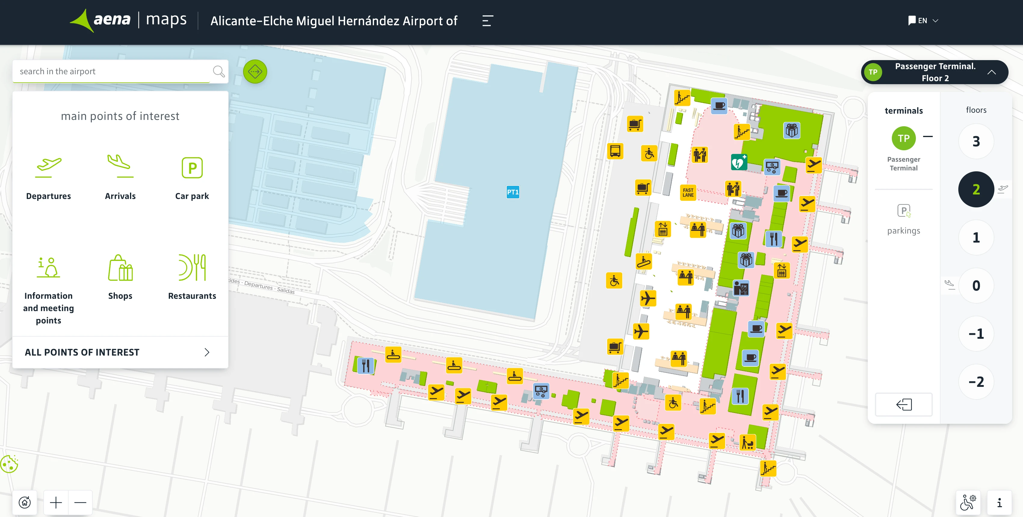 Alicante Elche Airport Level 2 Map 2026