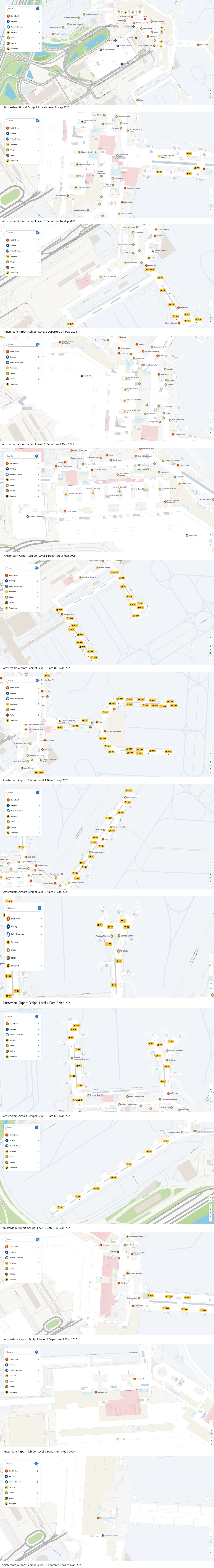 Amsterdam Airport Schipol Map 2025
