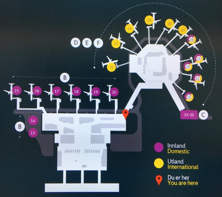 Bergen Airport Map 2026