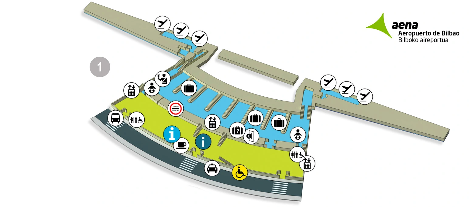 Bilbao Airport Terminal First Floor Map 2025