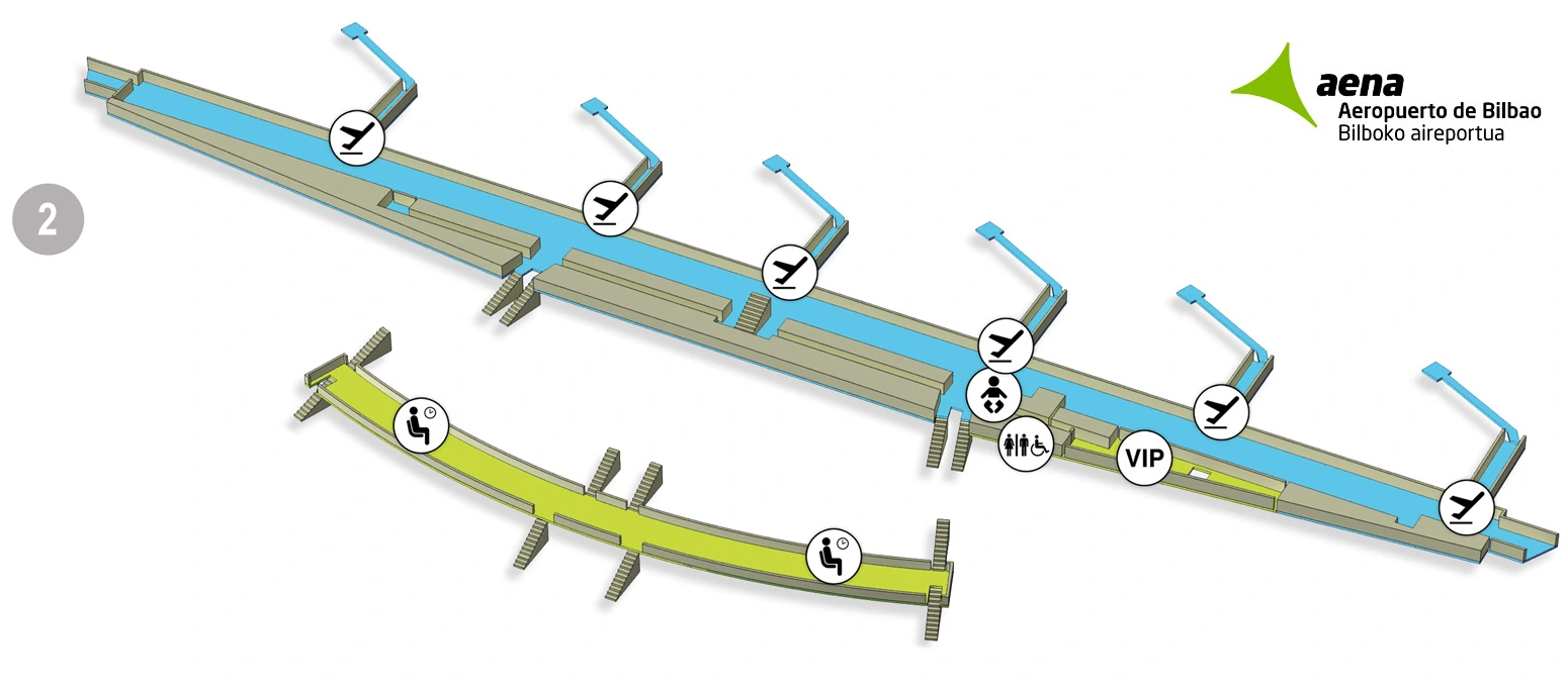 Bilbao Airport Terminal Second Floor Map 2025