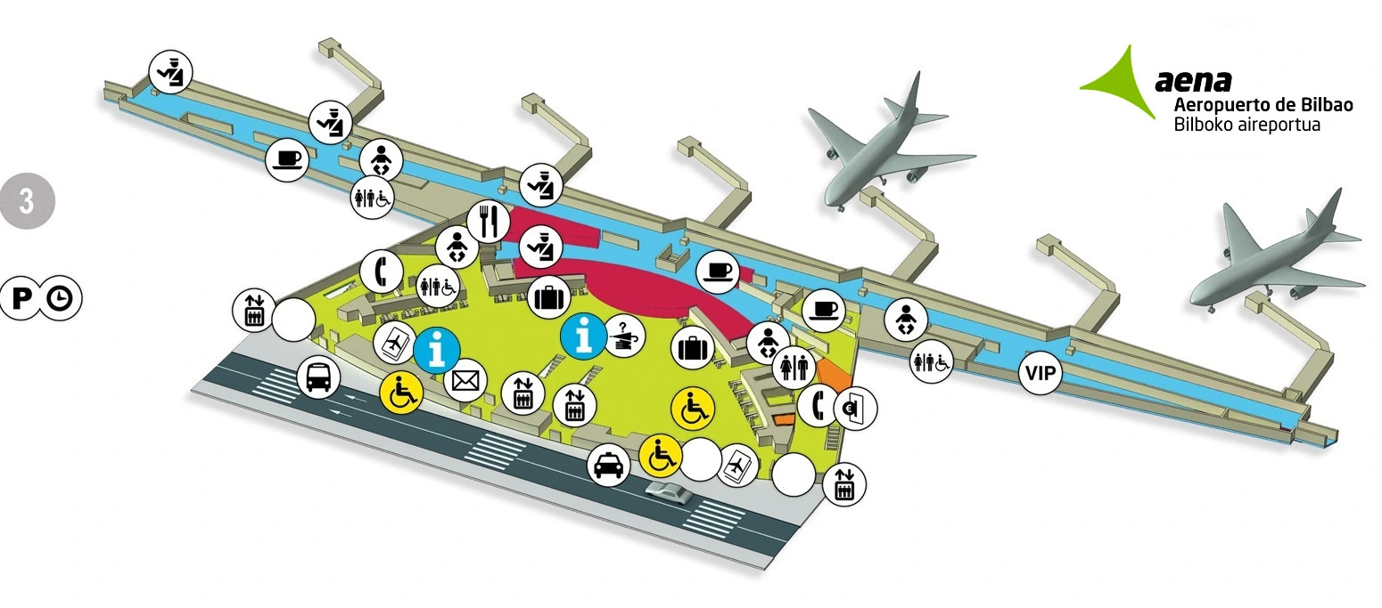 Bilbao Airport Terminal Third Floor Map 2025