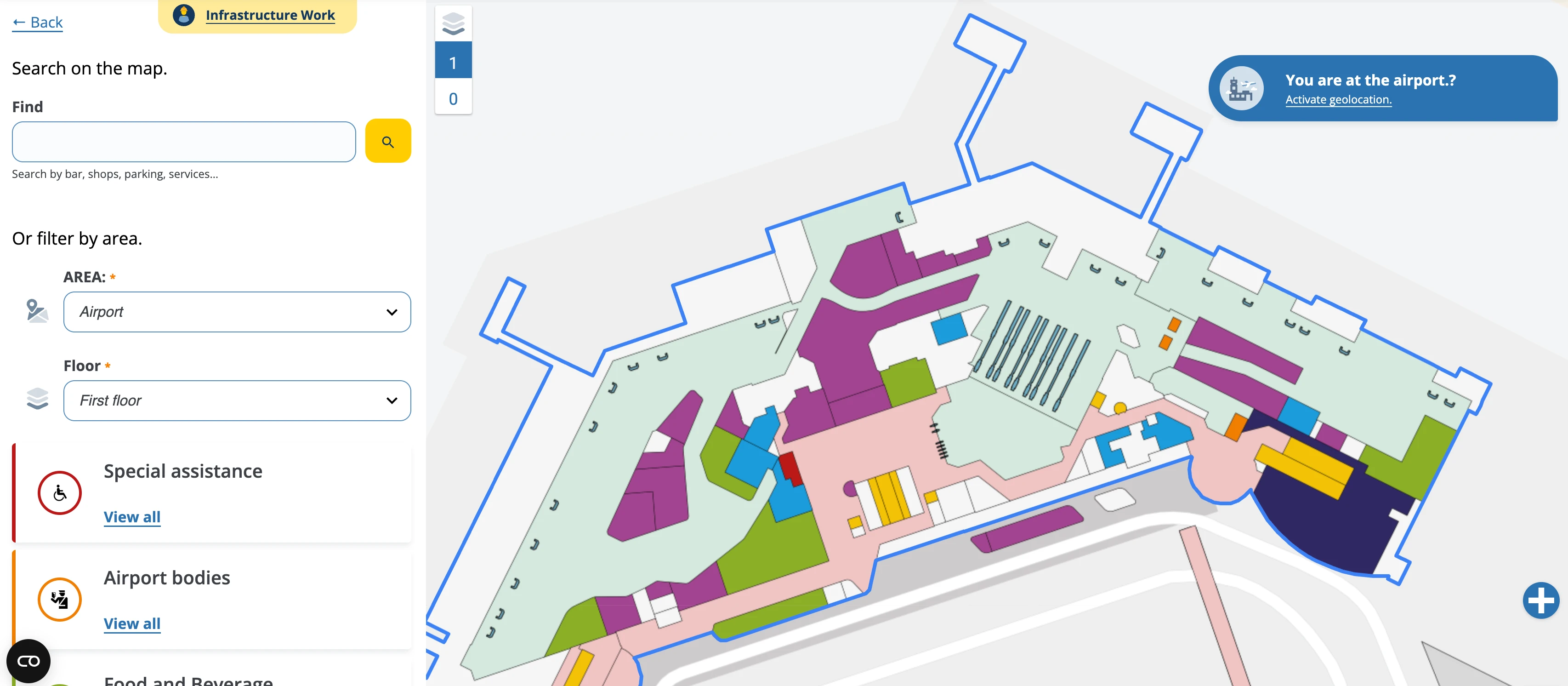 Bologna Guglielmo Marconi Airport First Floor Map 2026