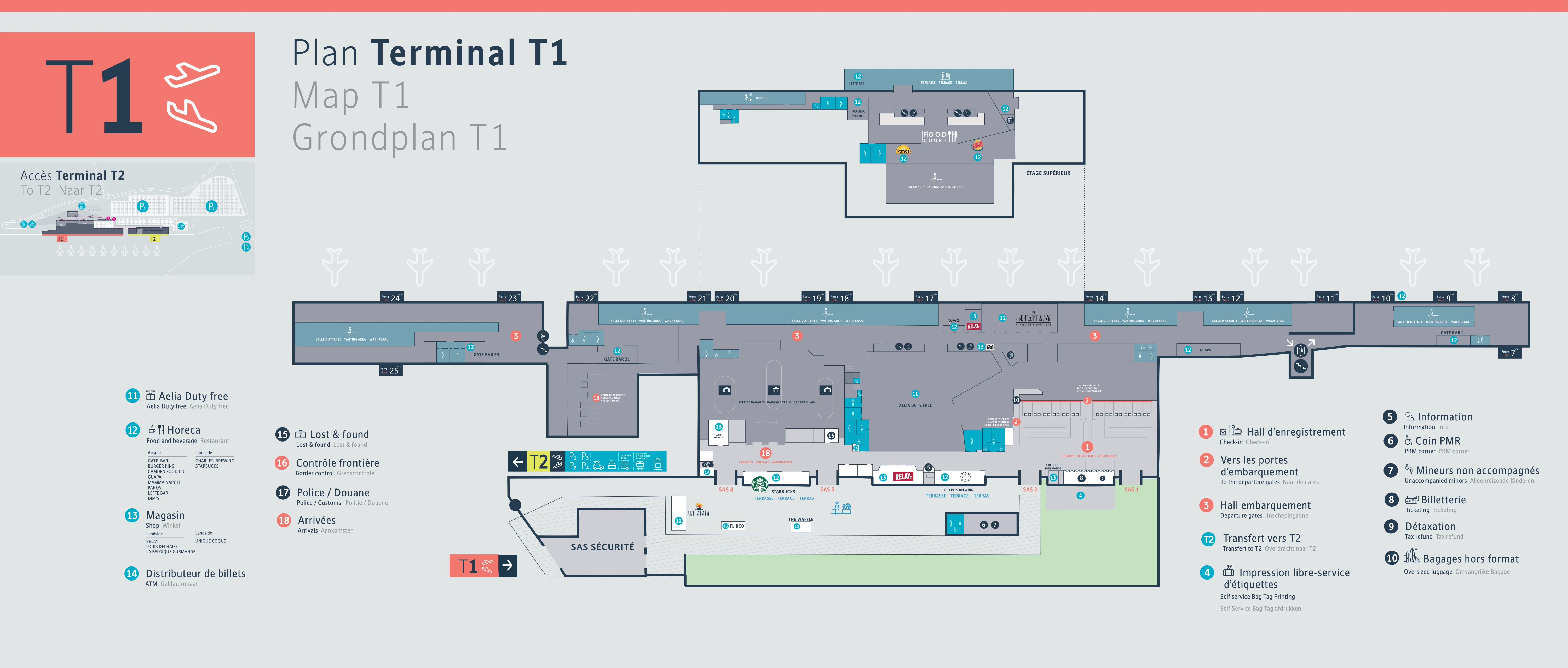 Brussels South Charleroi Airport Terminal 1 Map 2026