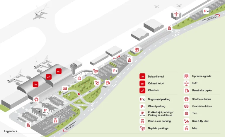 Dubrovnik Airport Terminal Map 2025