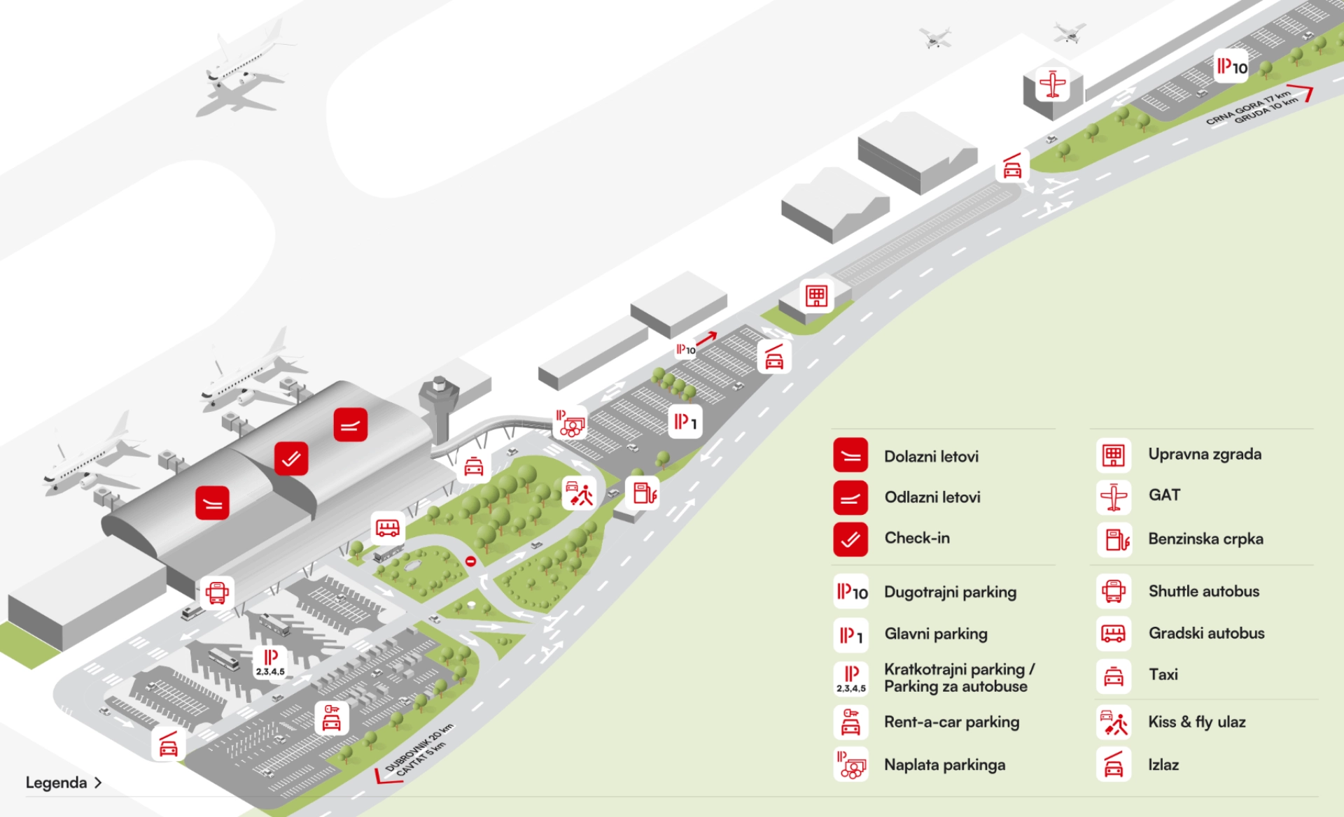 Dubrovnik Airport Terminal Map 2025
