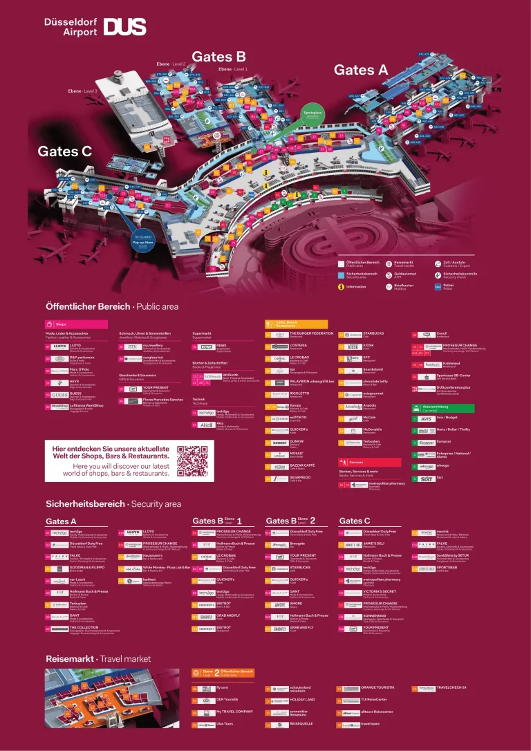 Düsseldorf Airport Map 2025
