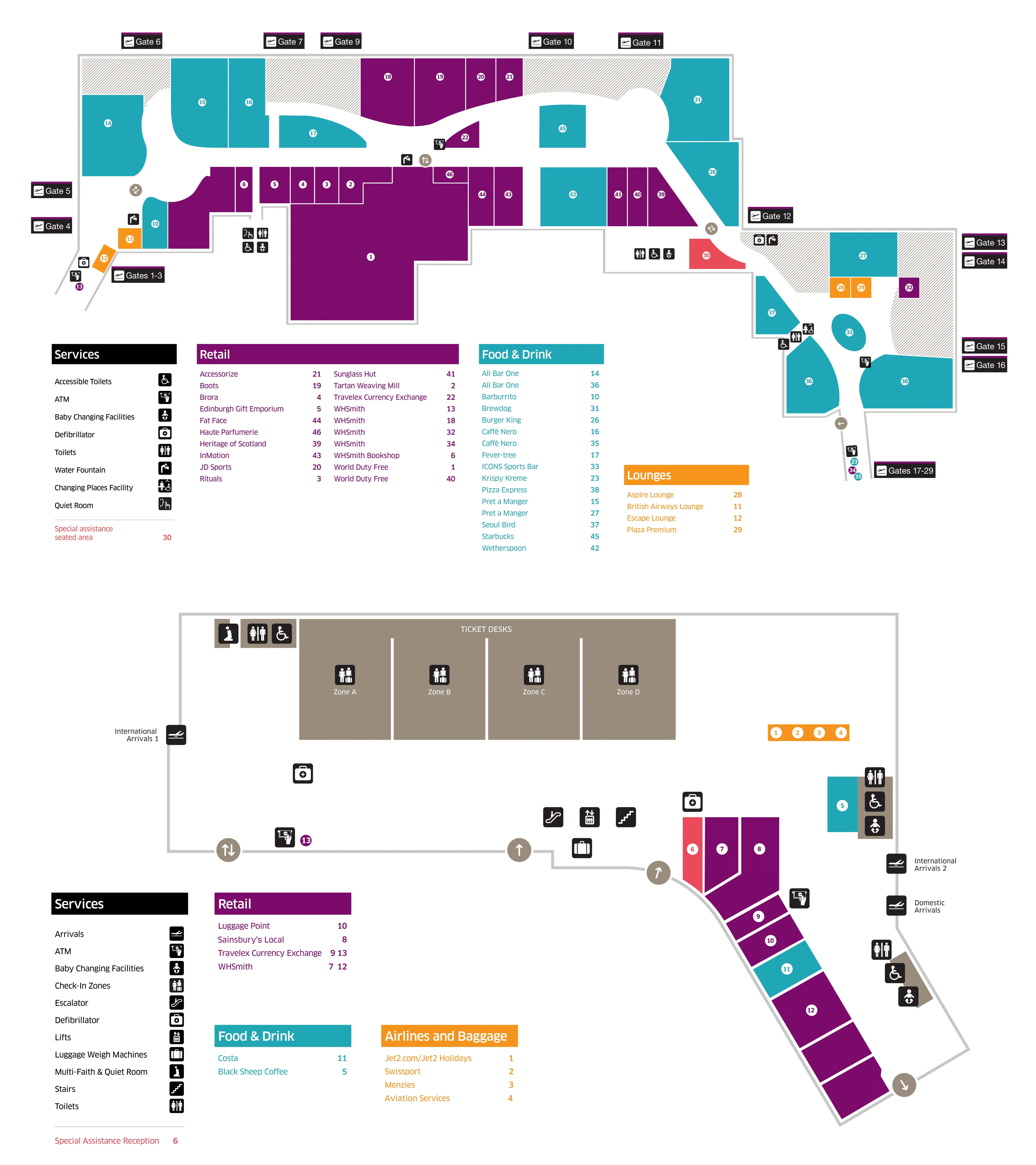 Edinburgh Airport Map 2025