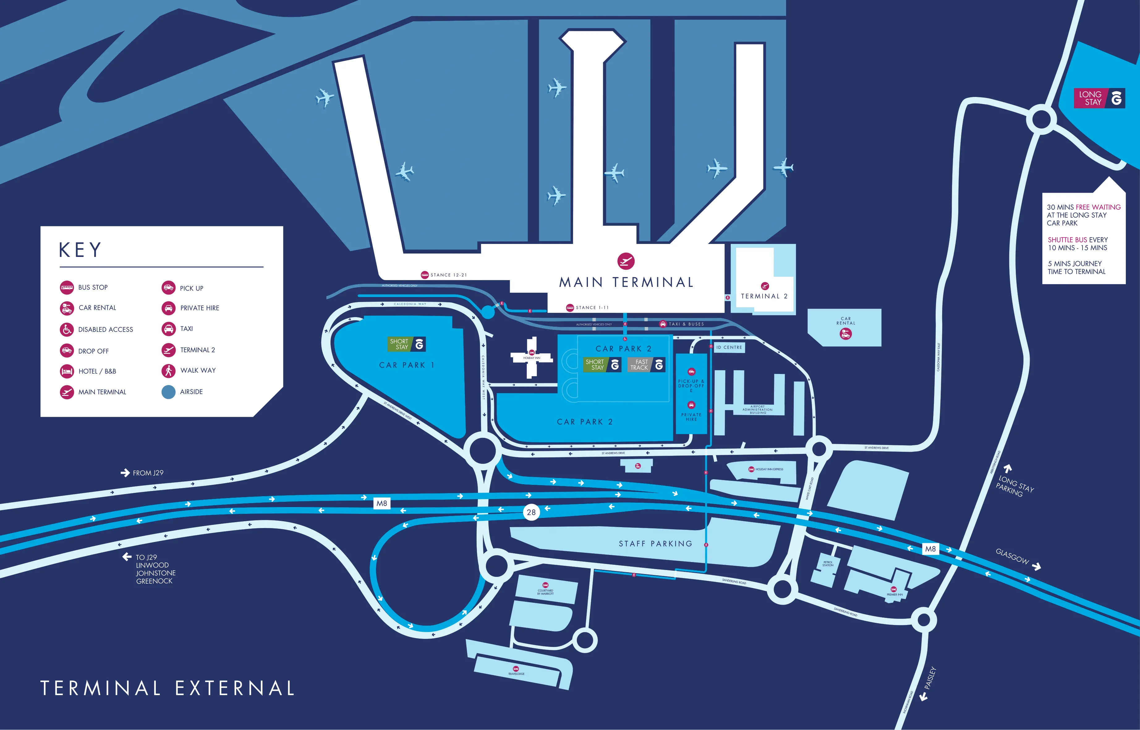 Glasgow Airport Map 2025