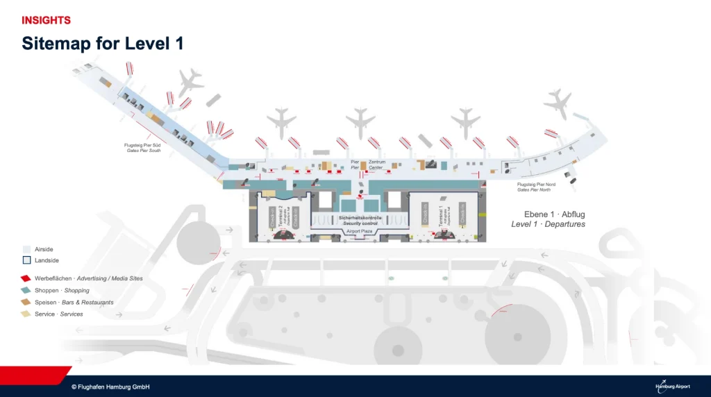 Hamburg Helmut Schmidt Airport Level ` Map 2025
