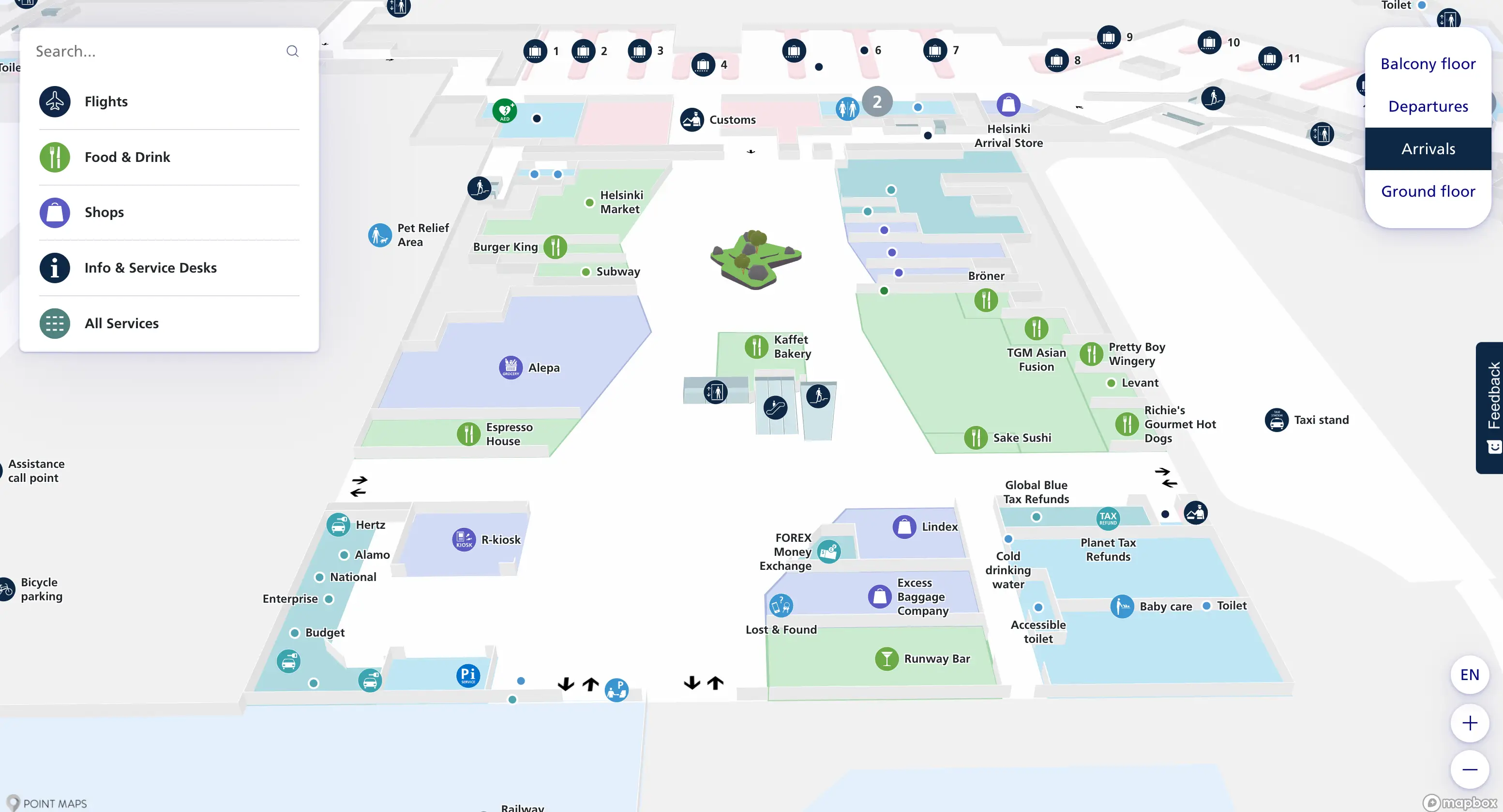 Helsinki Airport Arrivals Map 2025