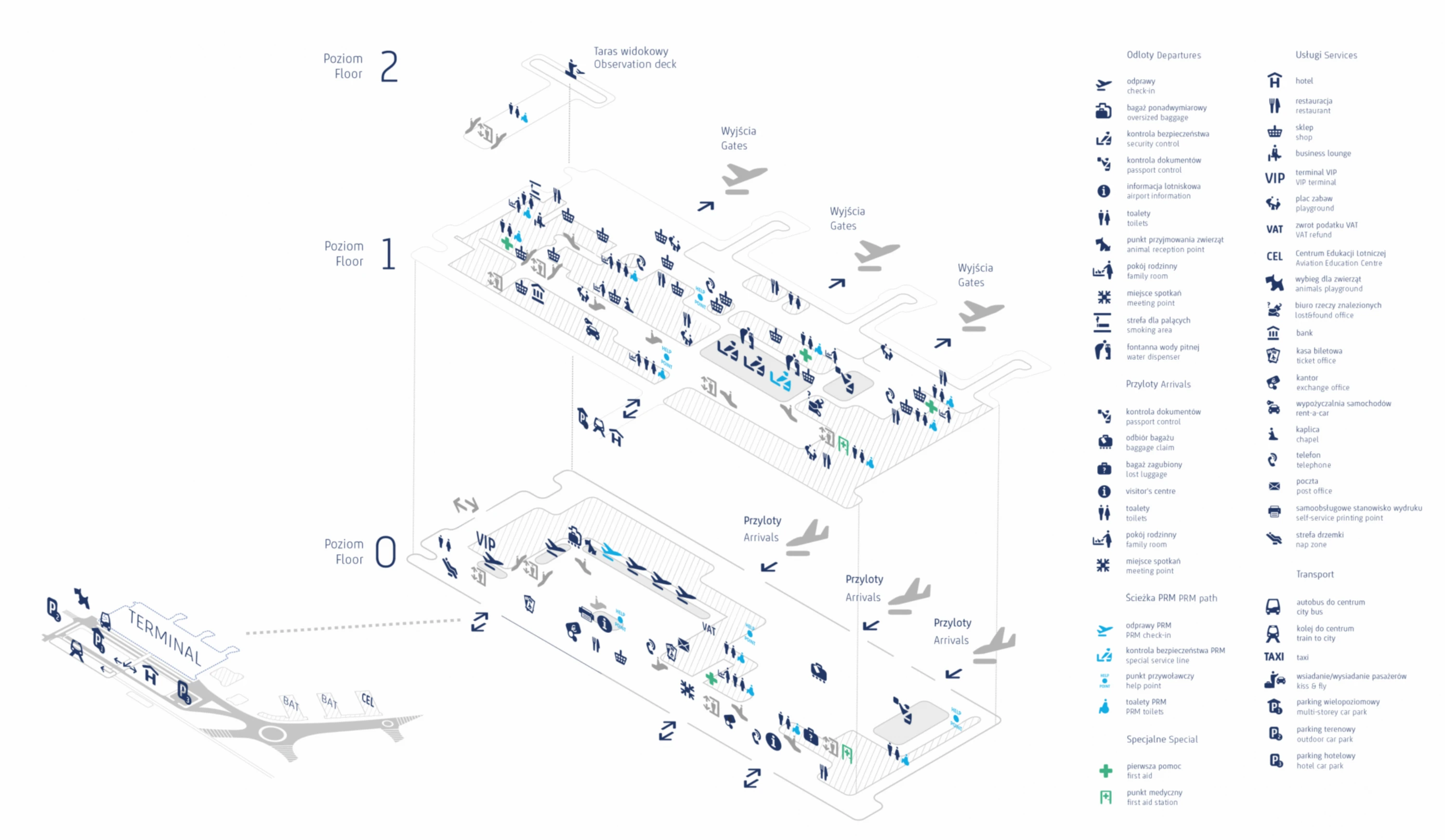 Kraków John Paul II International Airport Map 2026
