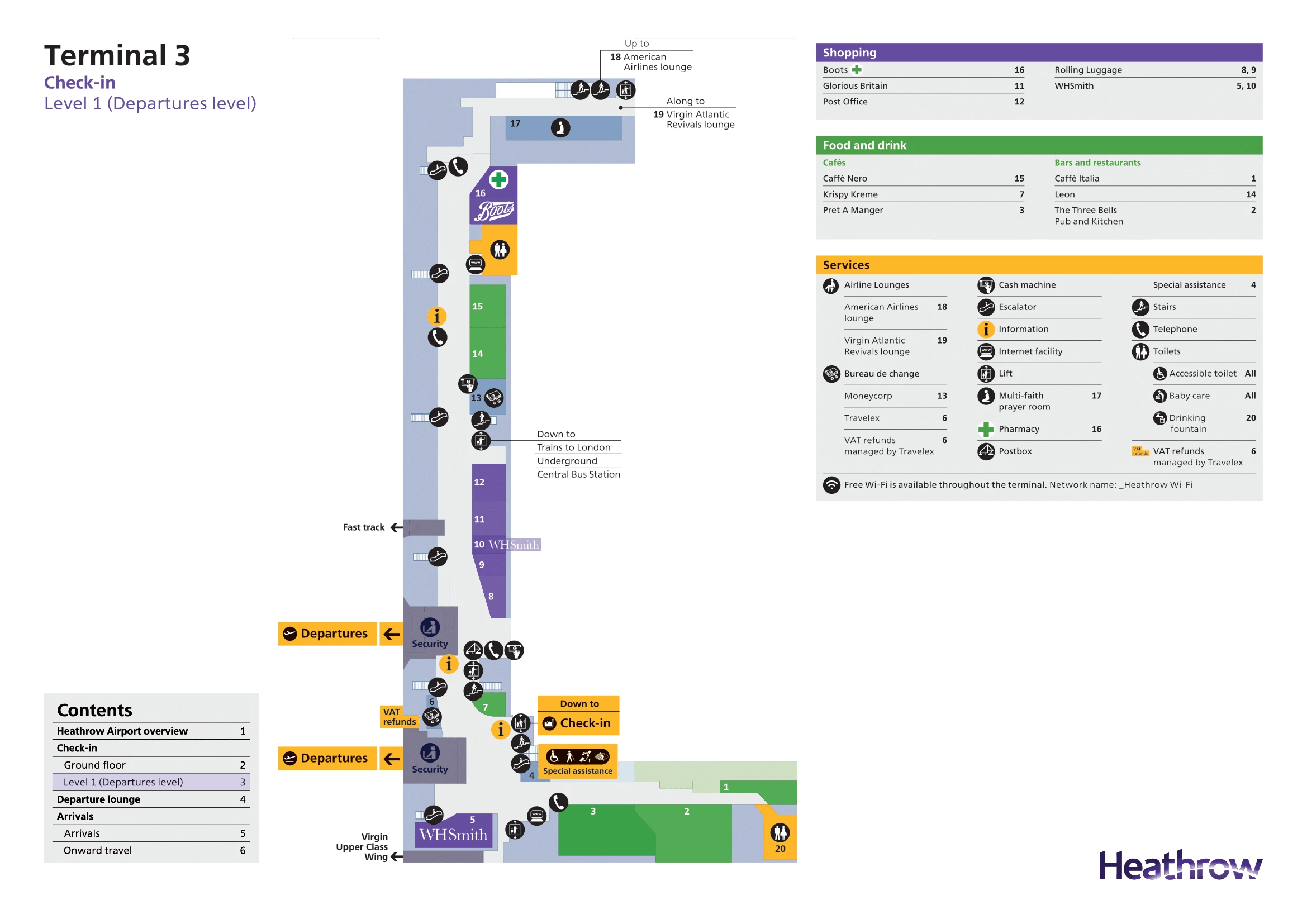 London Heathrow Airport Terminal 3 Map Most Up To Date All Maps