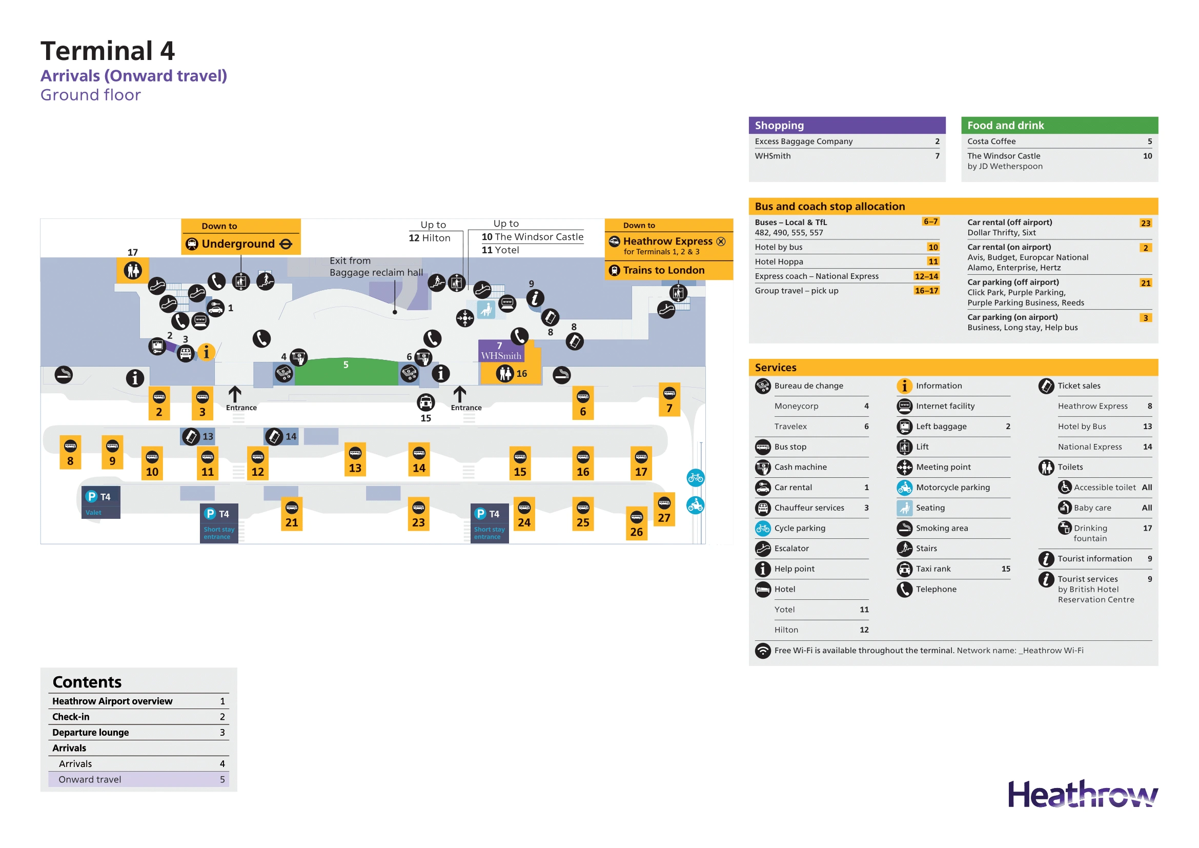 London Heathrow Airport Terminal 4 Map Most Up To Date All Maps