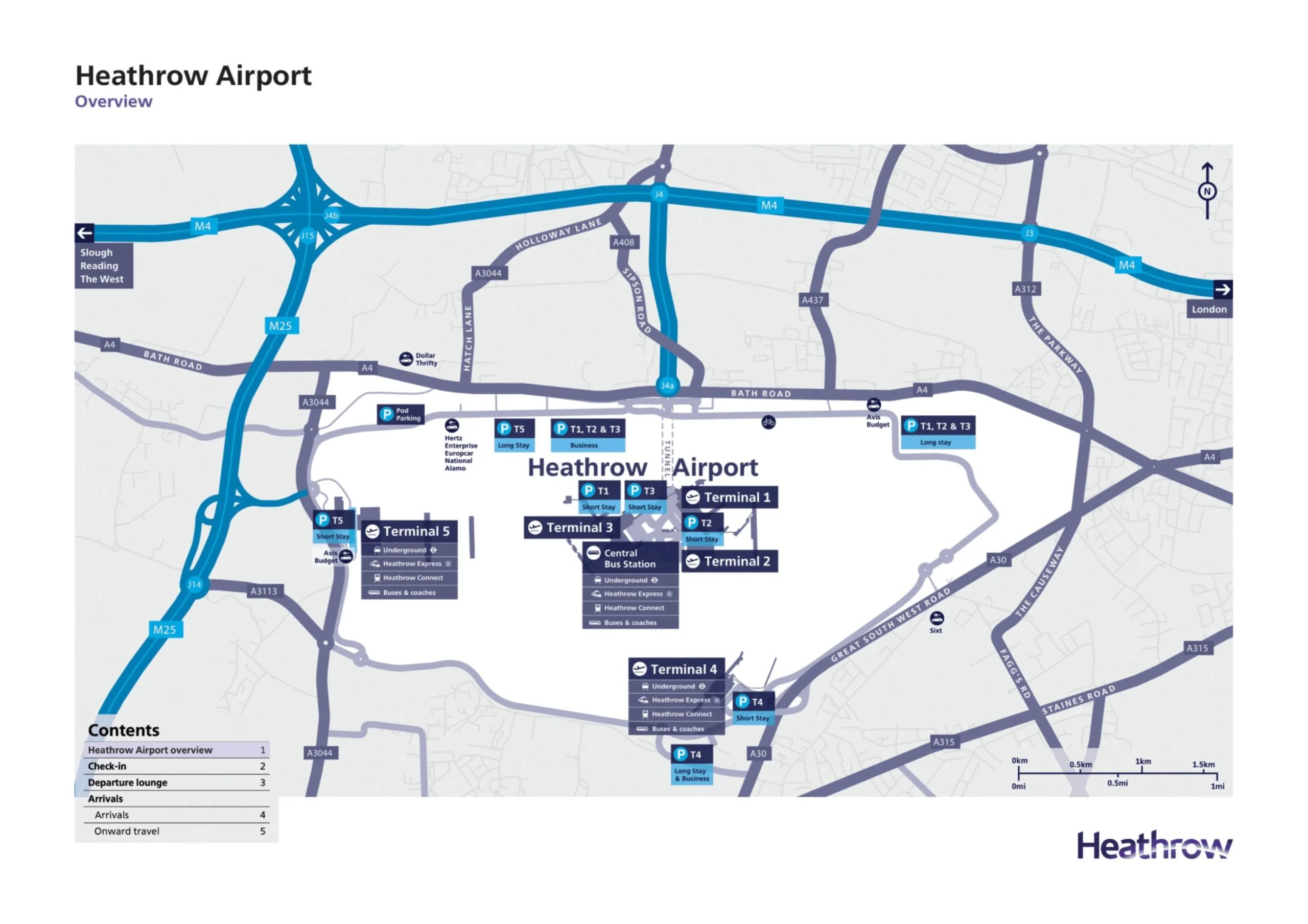 London Heathrow Airport Map 2025
