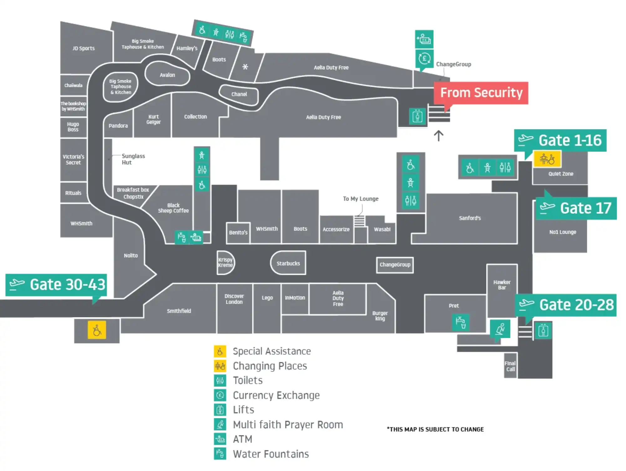 London Luton Airport Airside Map 2025
