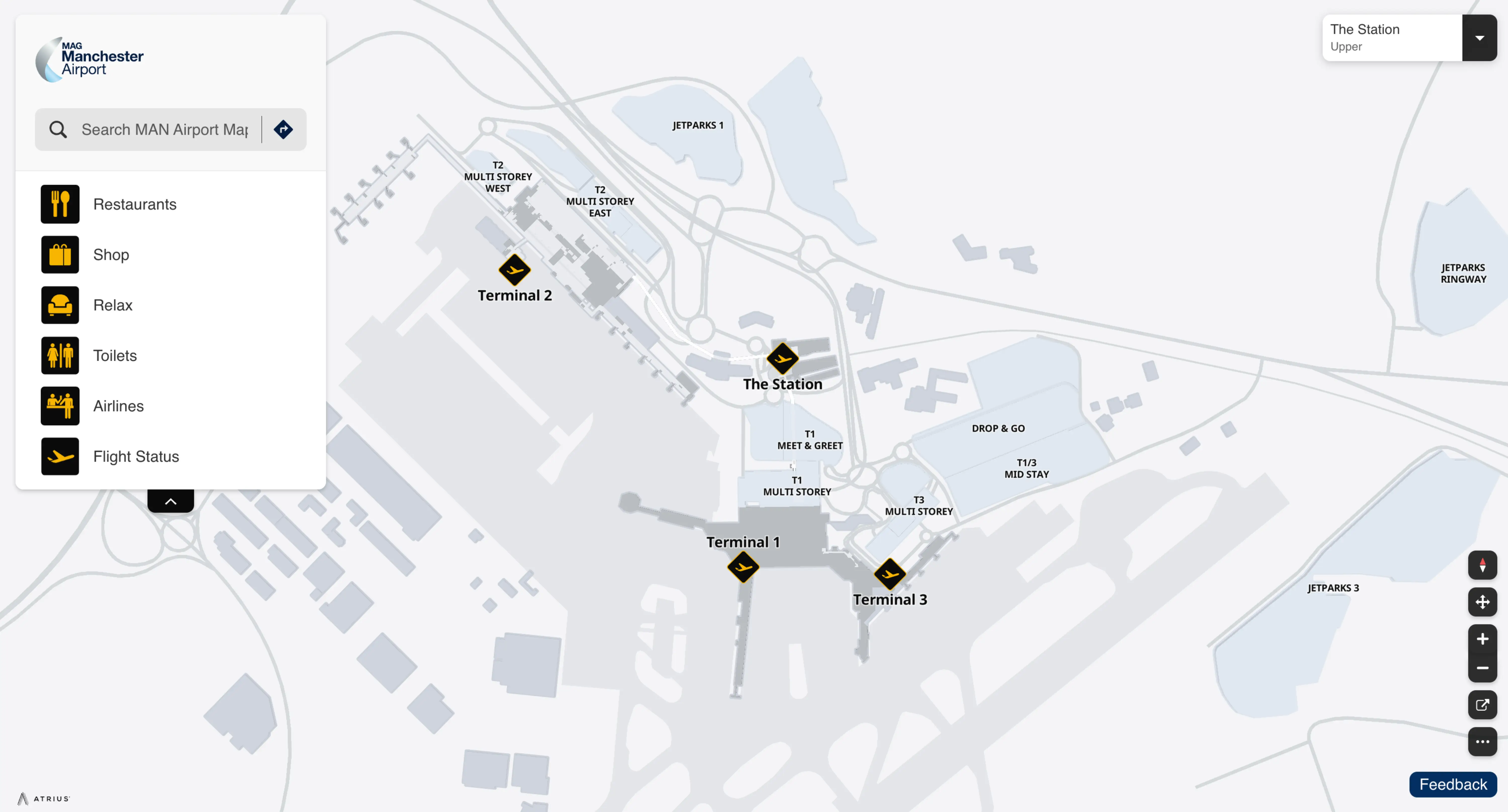 Manchester Airport Map 2025