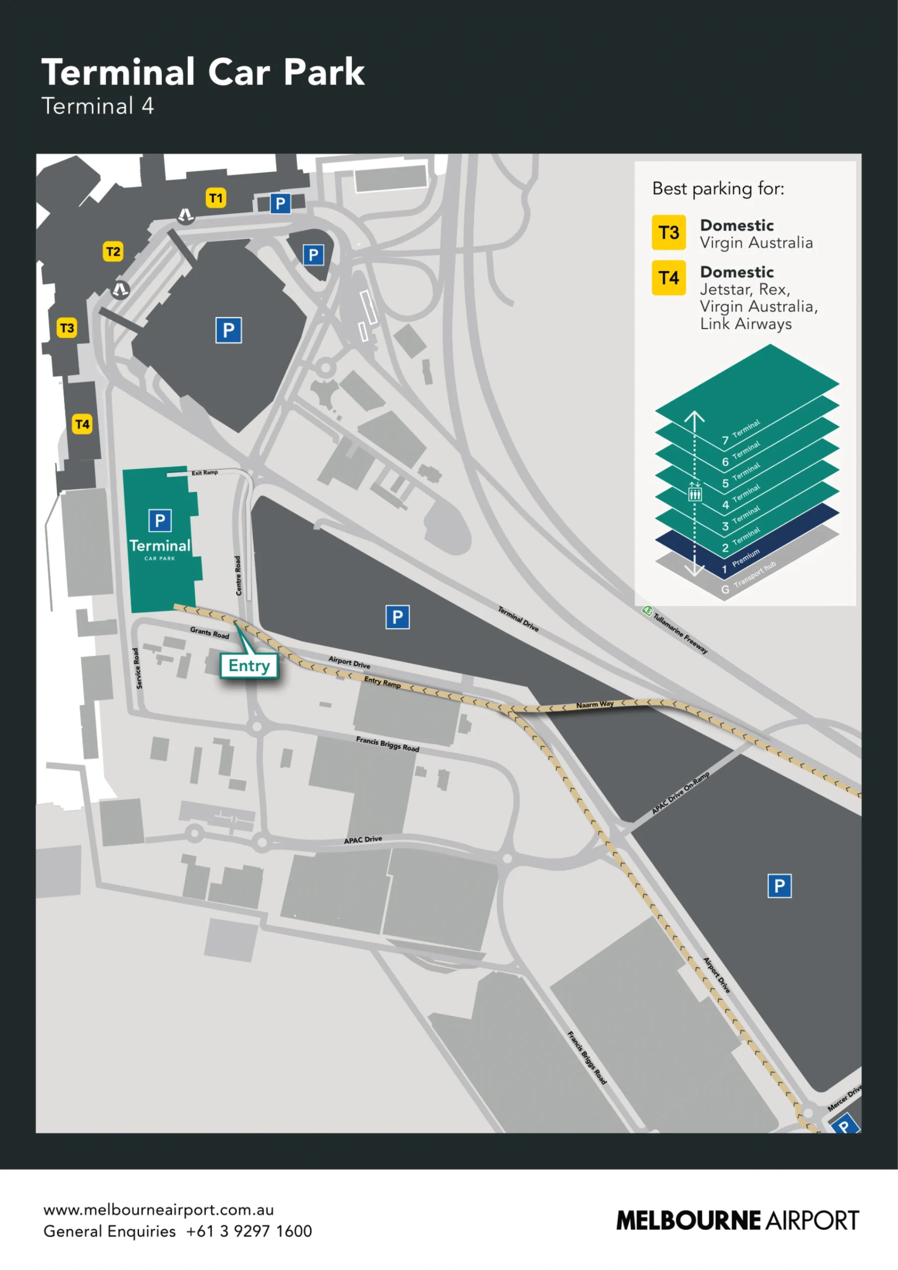 Melbourne Airport Terminal 4 Car Park Map 2025