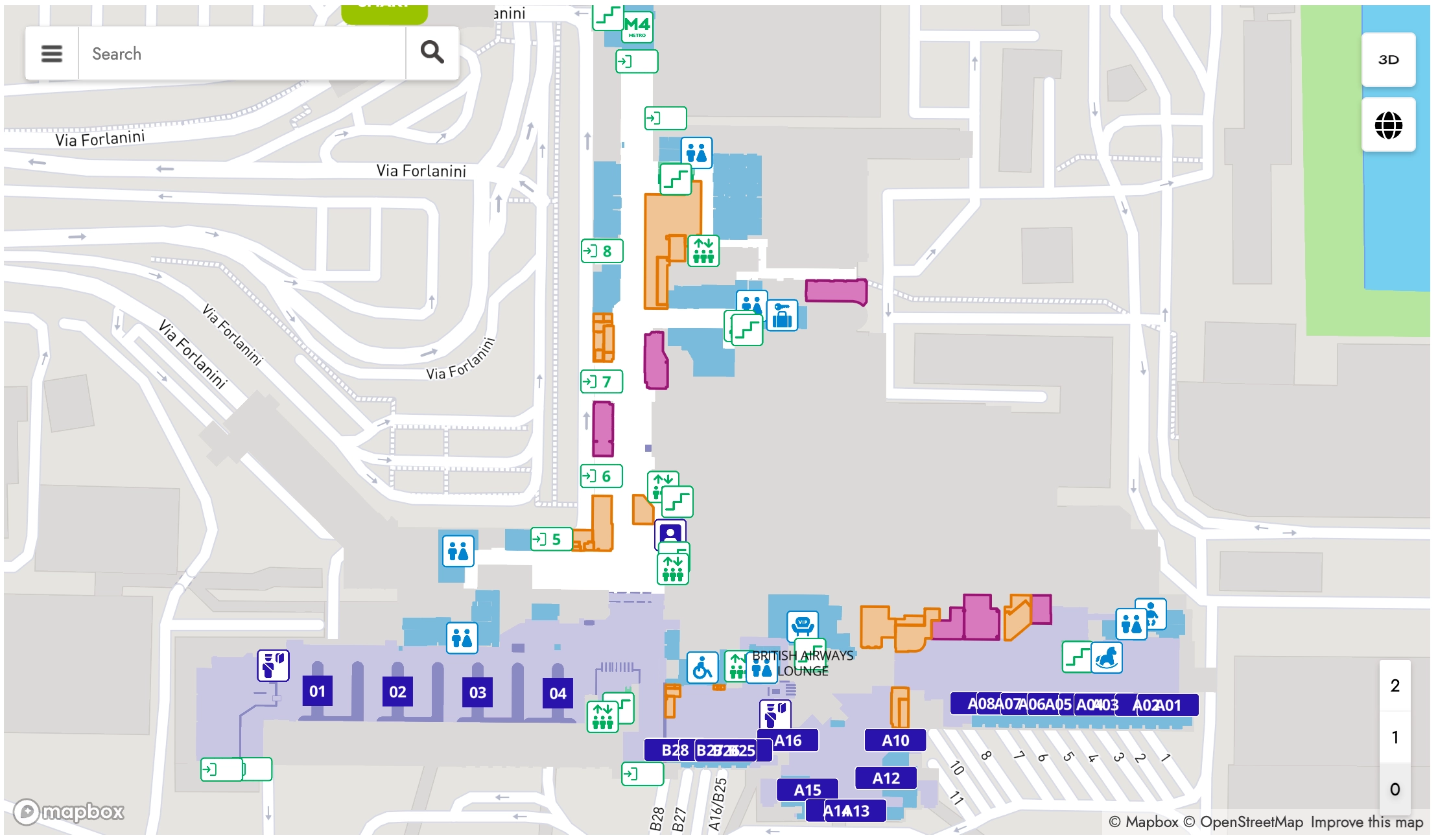 Milano Linate Airport Level 0 Map 2026