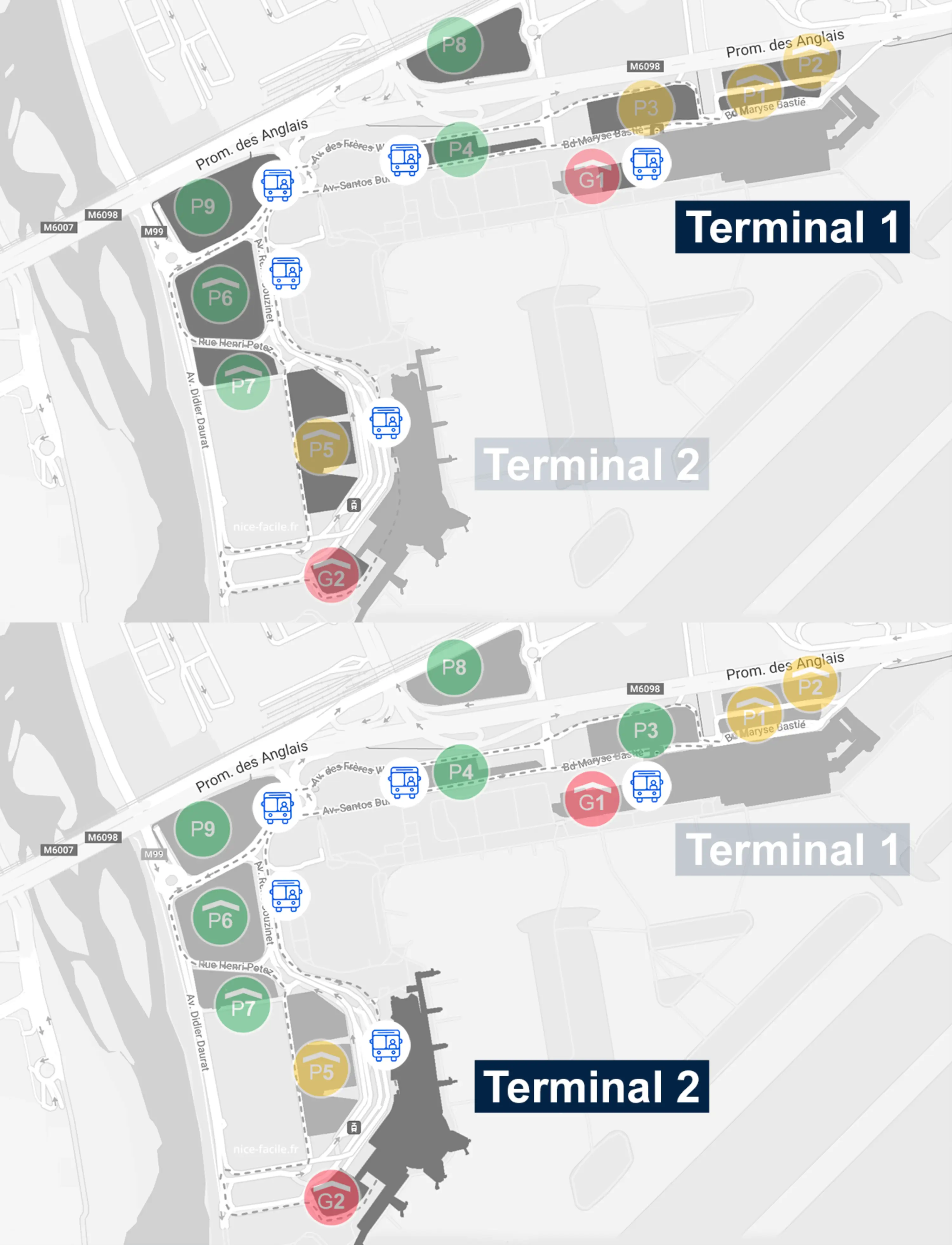 Nice-Côte d'Azur Airport Map 2025