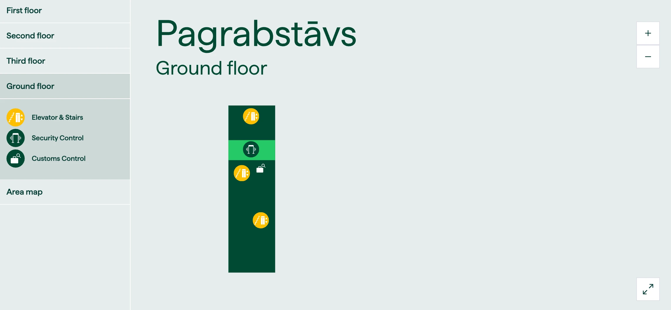 Riga International Airport Ground Floor Map 2026